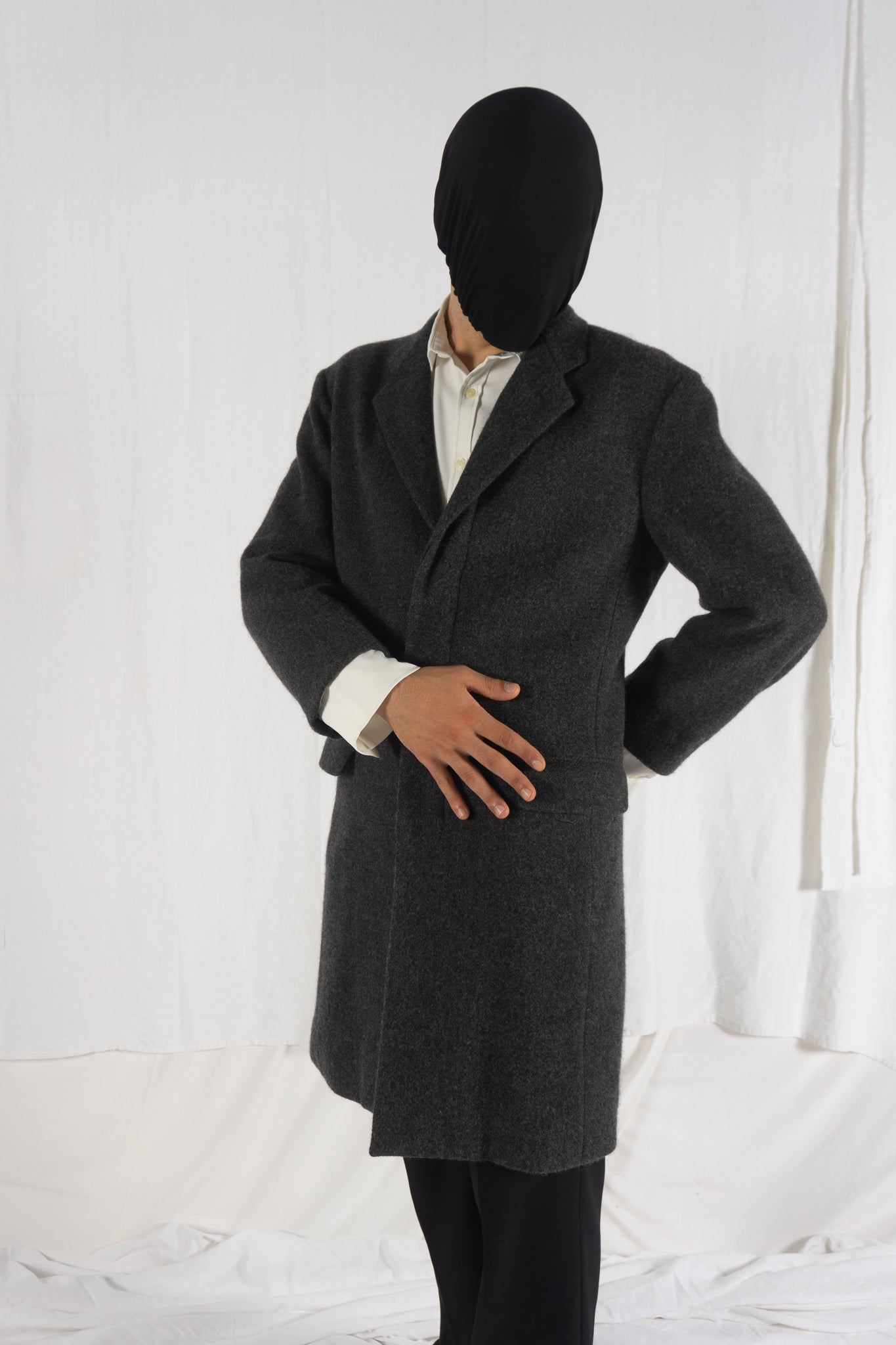 Issey miyake men a/w 2021 boiled wool coat