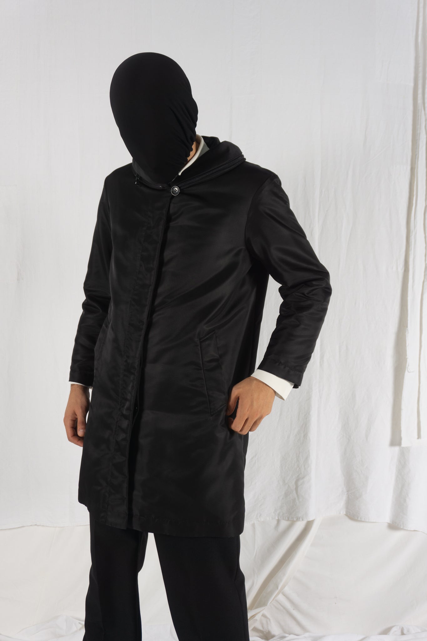 Issey miyake a/w 2012 double layer parka coat