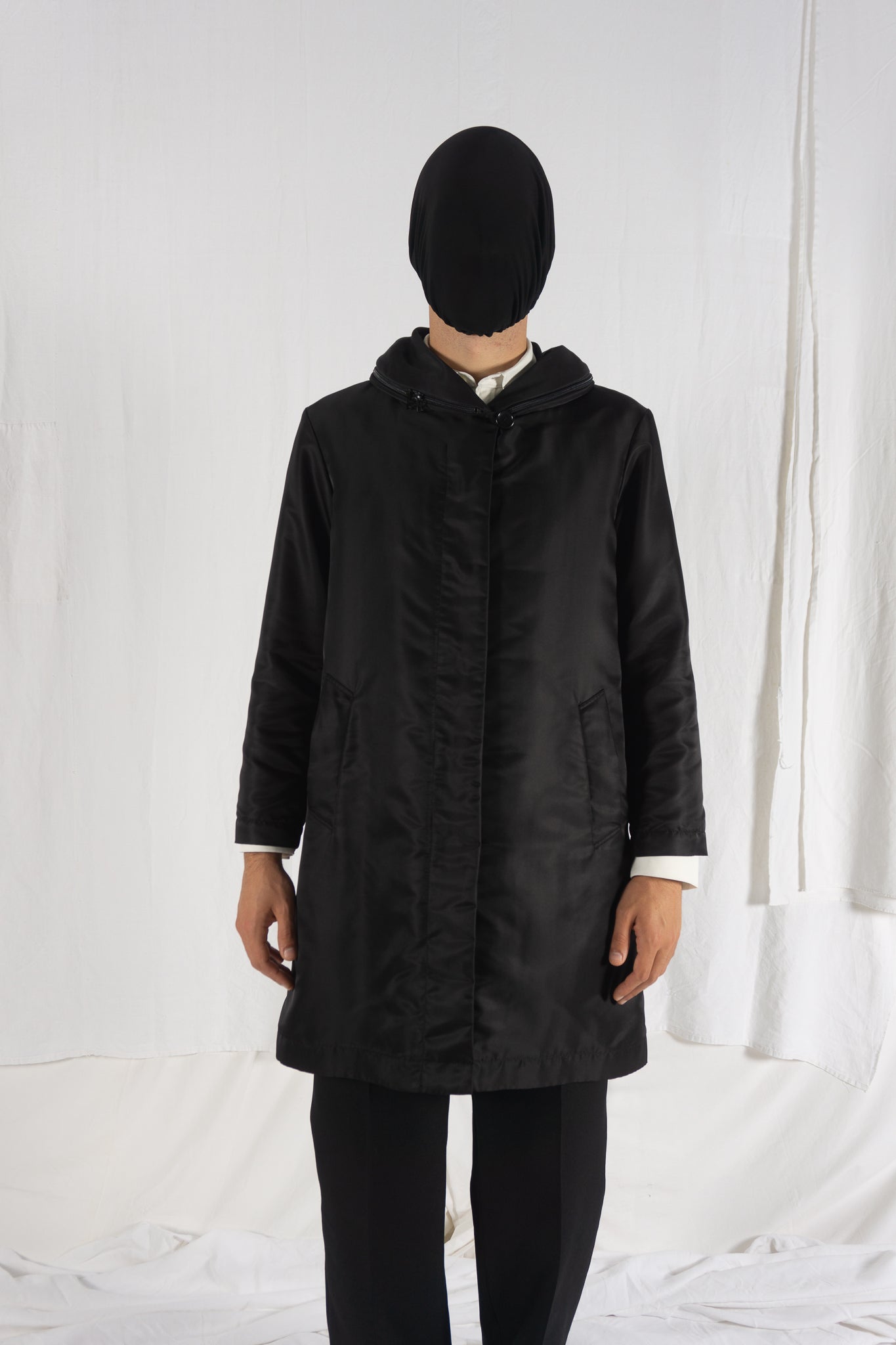 Issey miyake a/w 2012 double layer parka coat