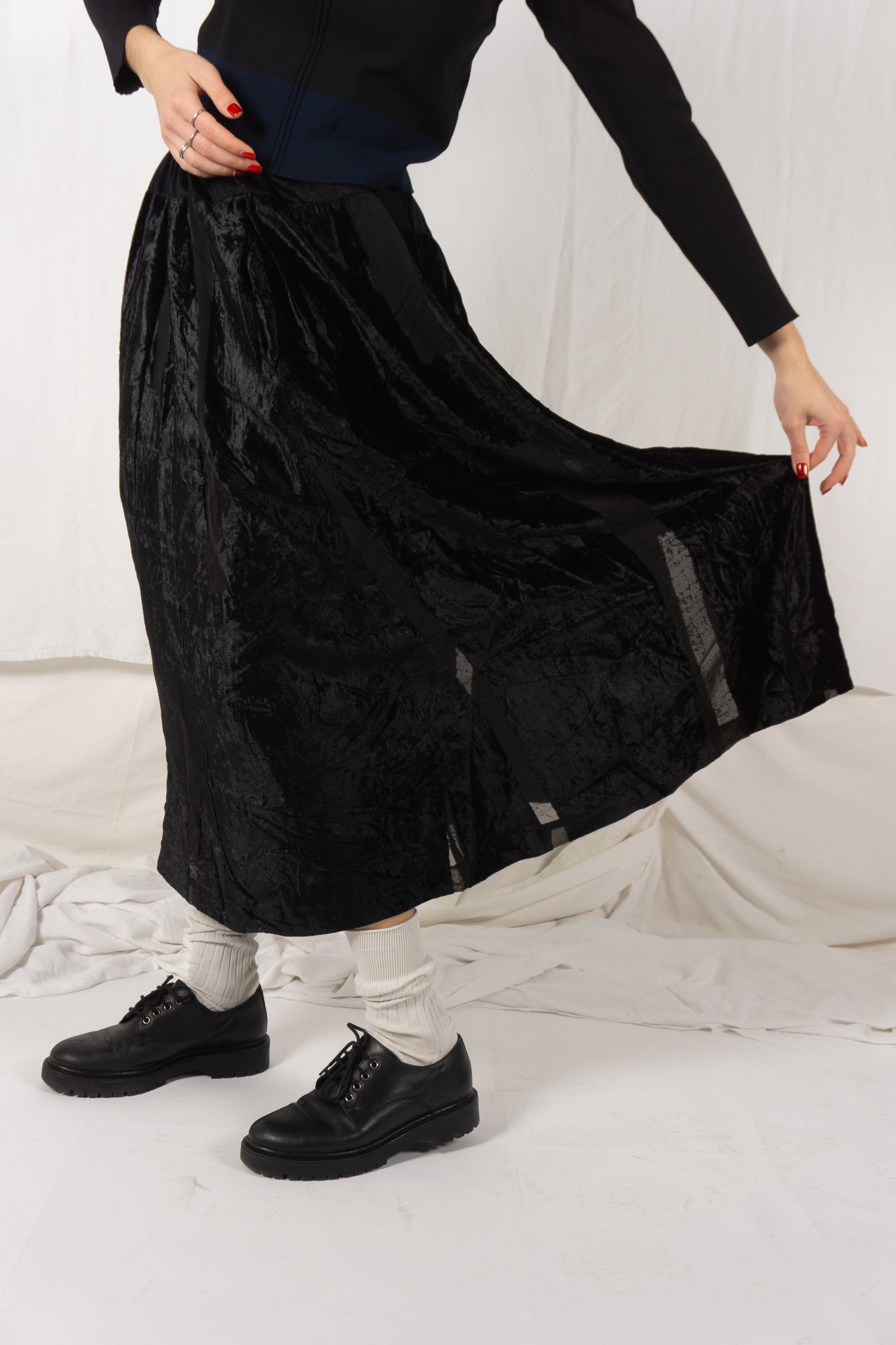 Comme des garçons 1980s long skirt