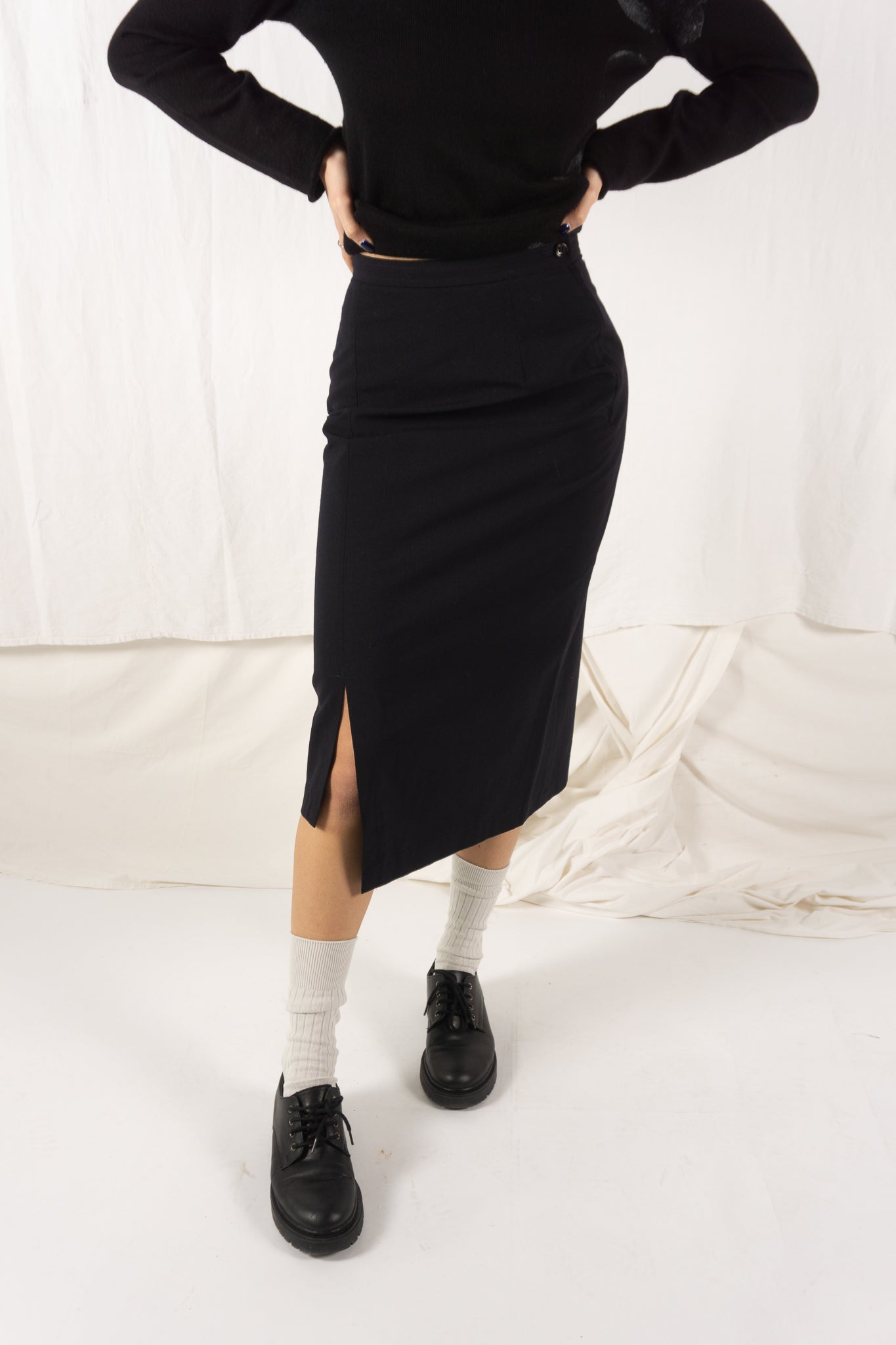 Comme des garçons 1980s asymmetric skirt