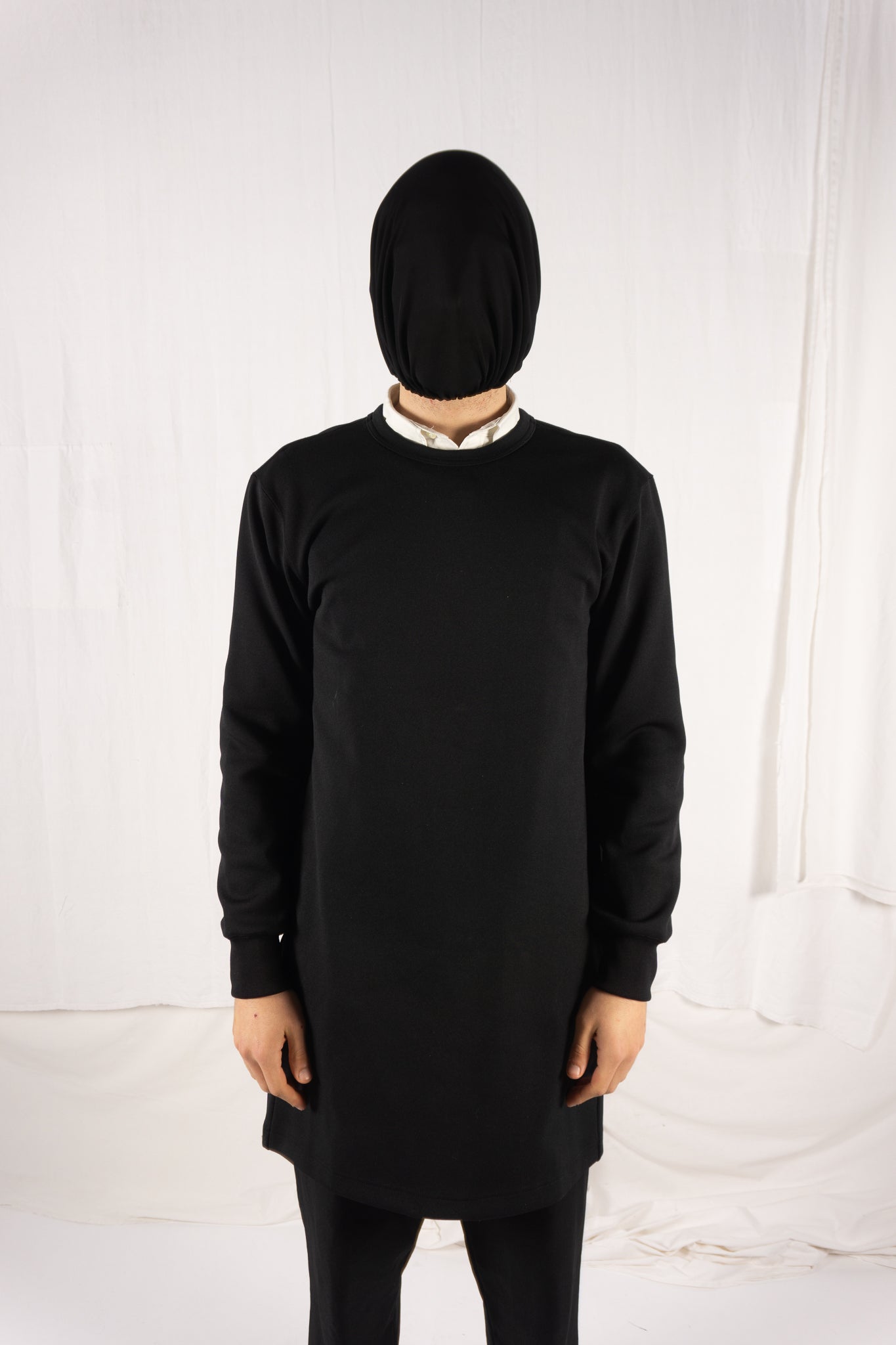 Comme des garçons homme plus a/w 2017 double-layer sweatshirt