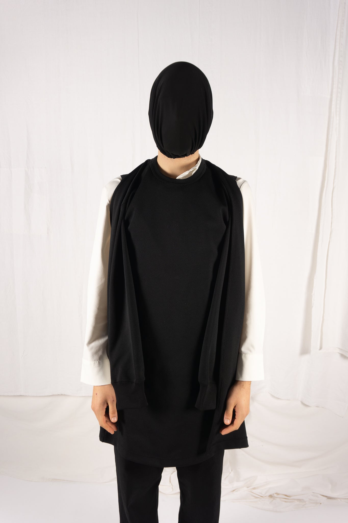 Comme des garçons homme plus a/w 2017 double-layer sweatshirt