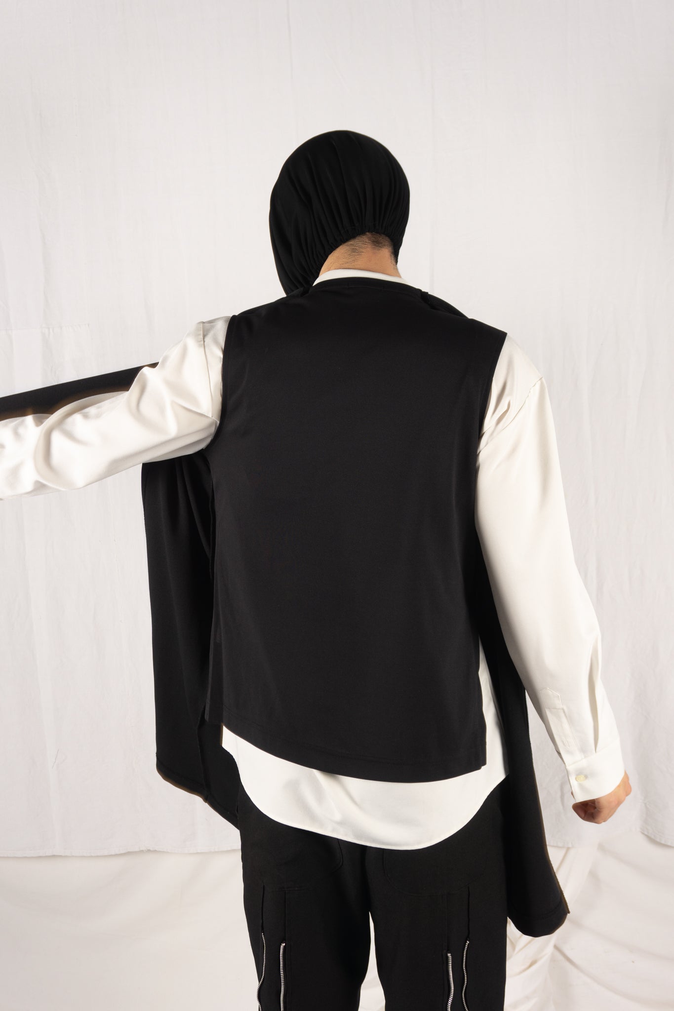 Comme des garçons homme plus a/w 2017 double-layer sweatshirt