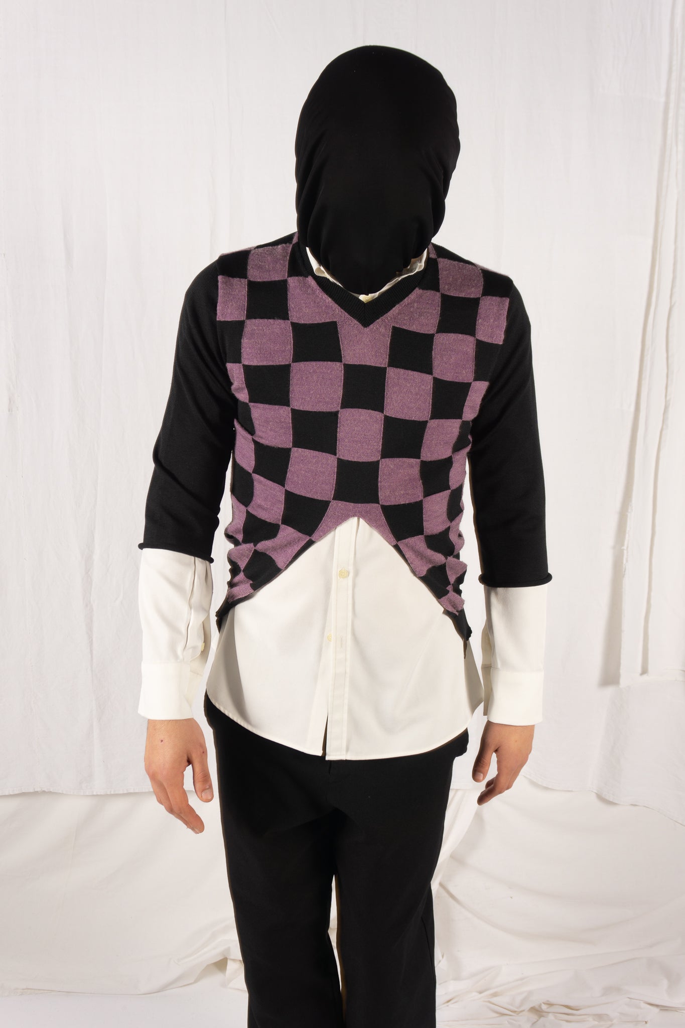 Comme des garçons homme plus s/s 2003 check waistcoat