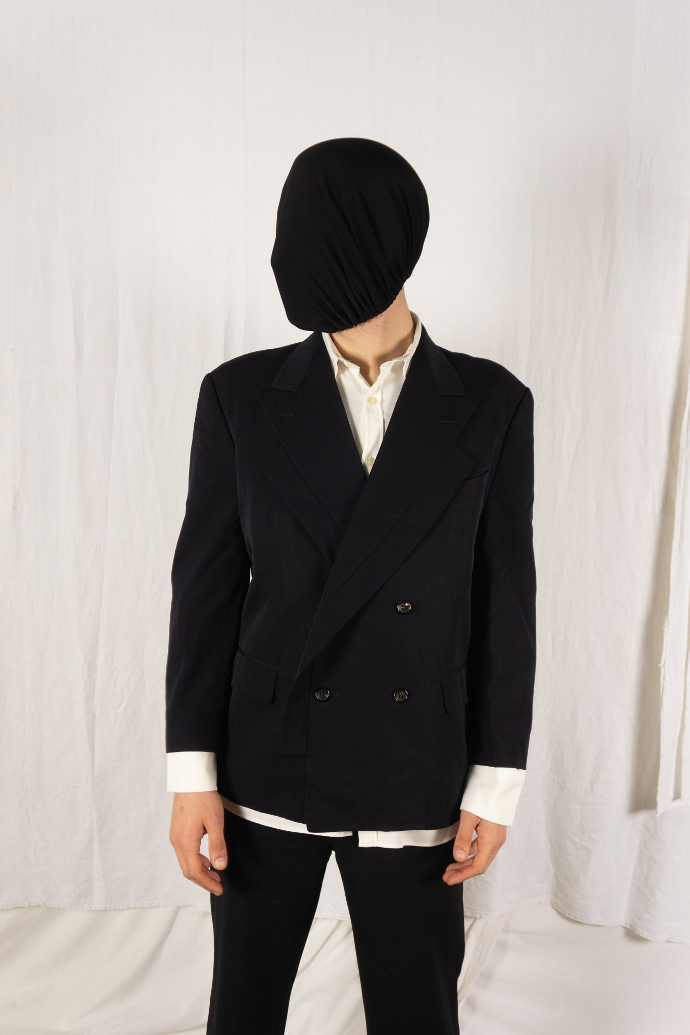 Comme des garçons homme plus s/s 1990 double collar jacket