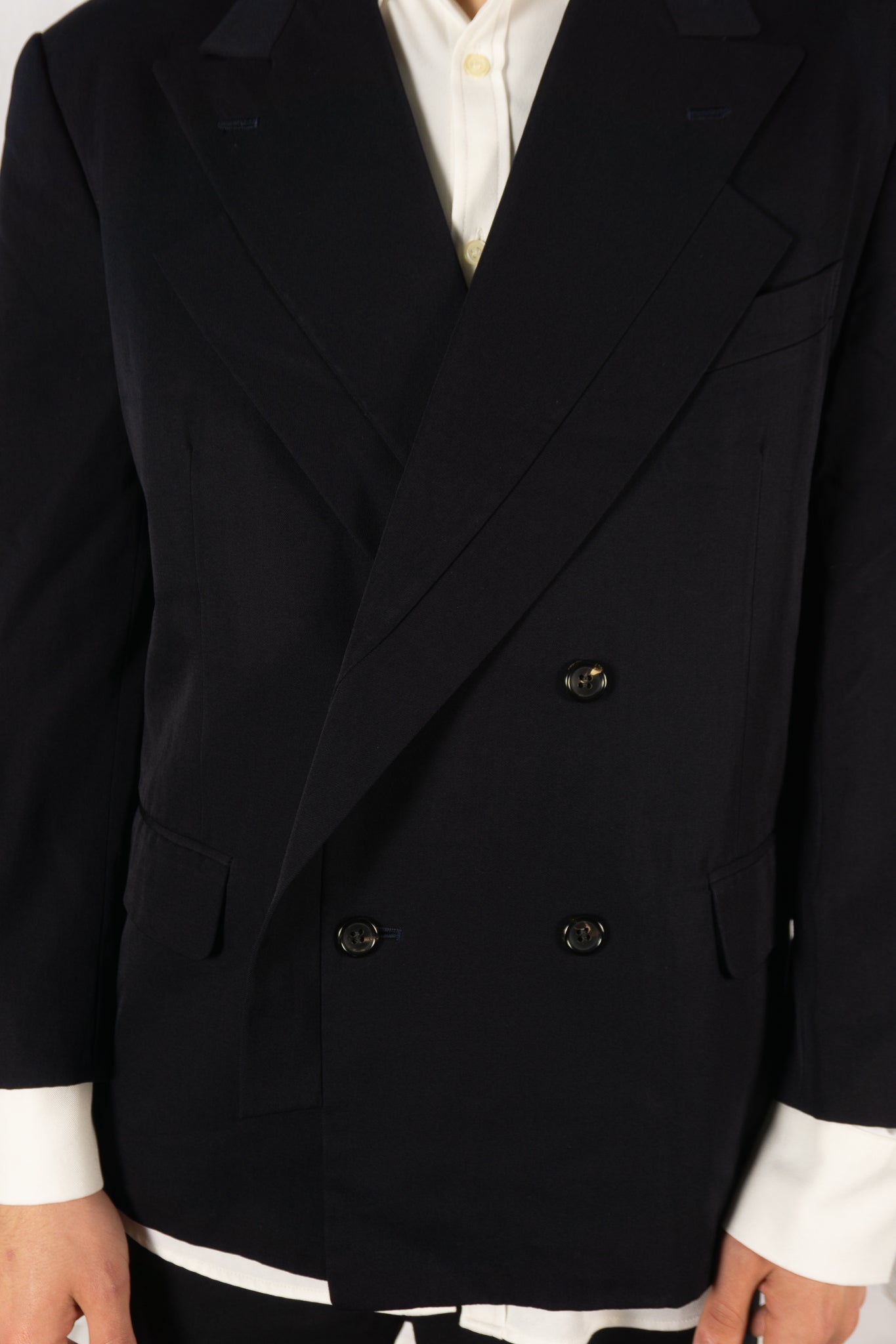 Comme des garçons homme plus s/s 1990 double collar jacket