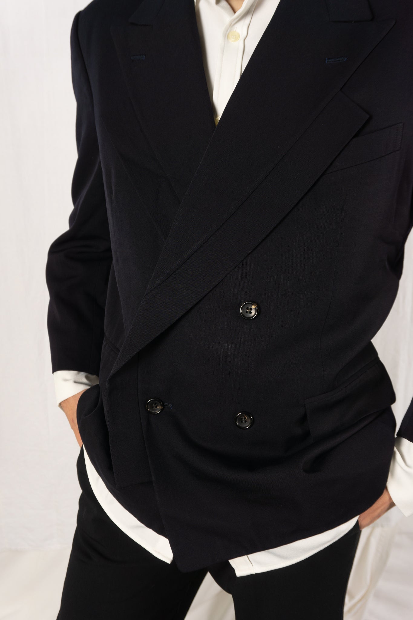 Comme des garçons homme plus s/s 1990 double collar jacket