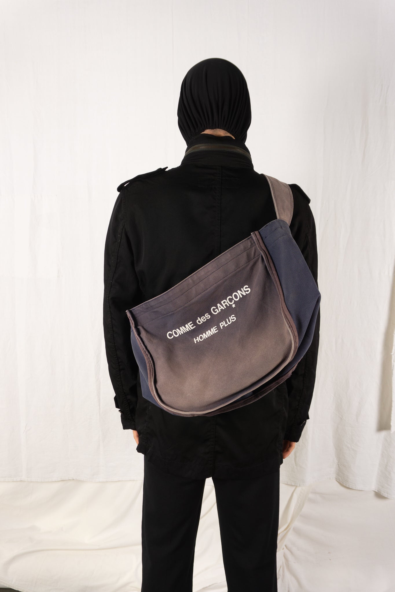 Comme des garçons homme plus 2000s shoulder bag purple