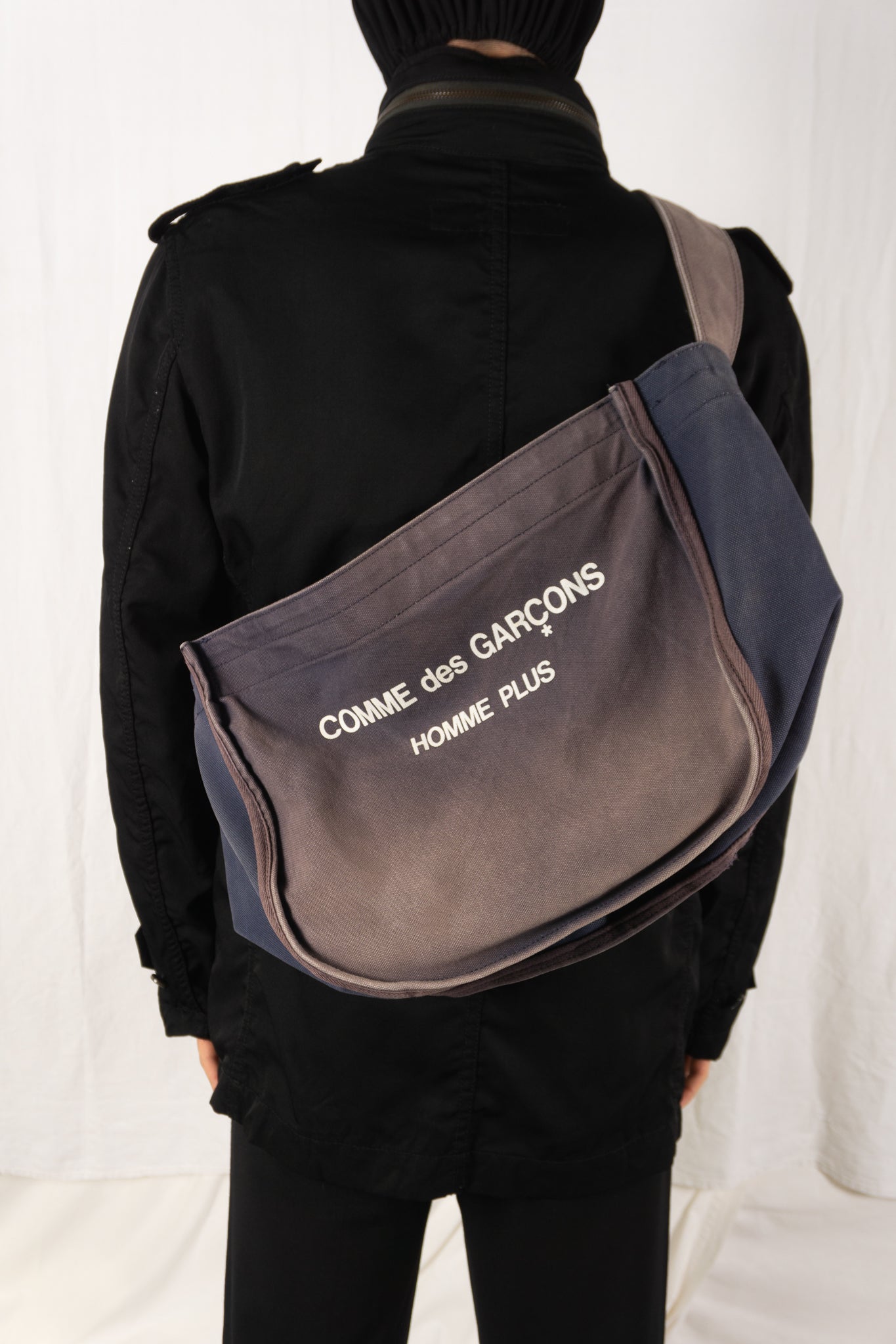Comme des garçons homme plus 2000s shoulder bag purple