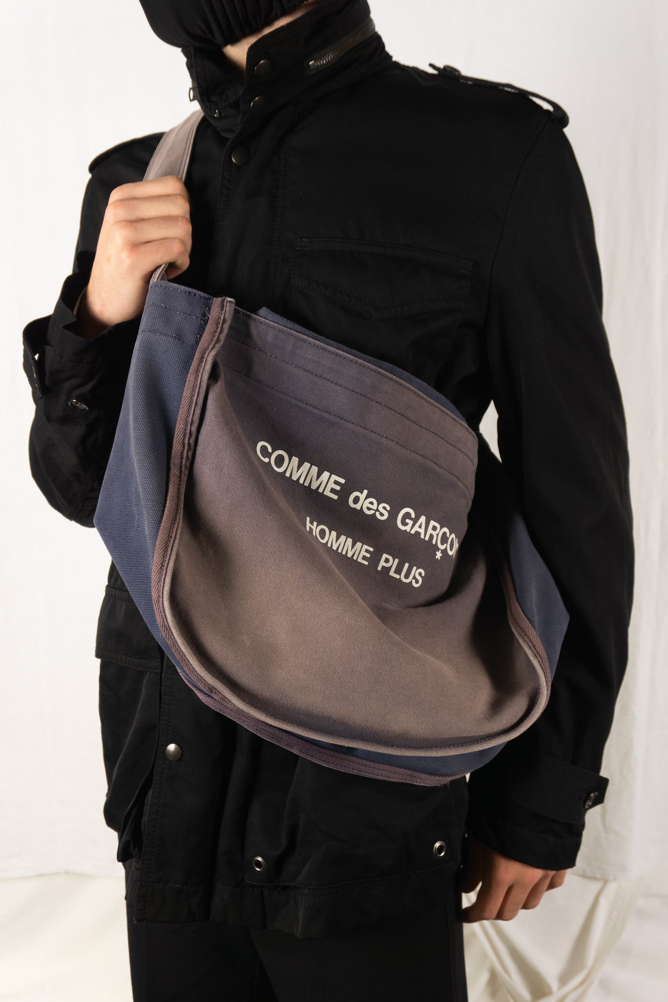 Comme des garçons homme plus 2000s shoulder bag purple