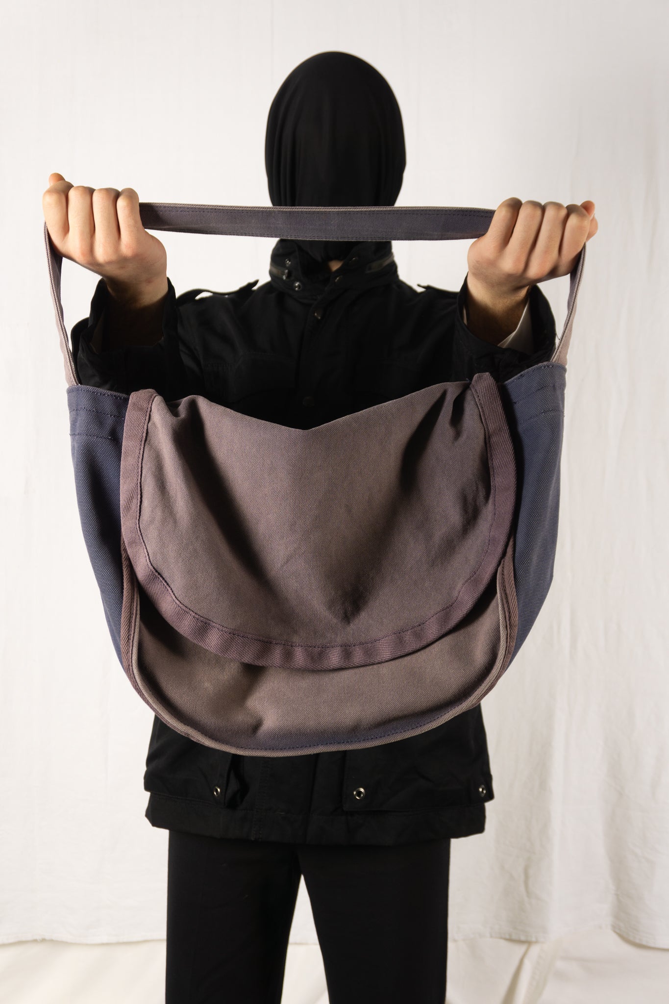 Comme des garçons homme plus 2000s shoulder bag purple