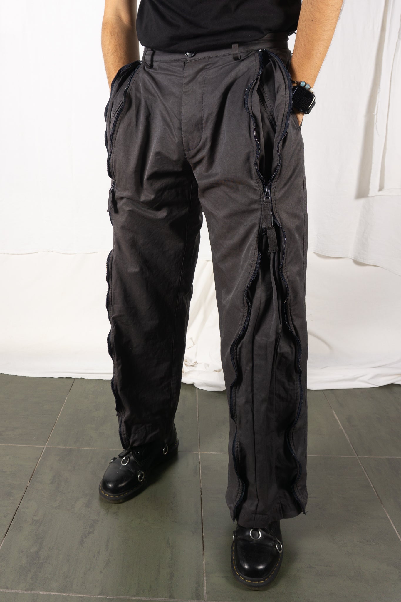 Issey miyake men a/w 1999 parachute pants grey