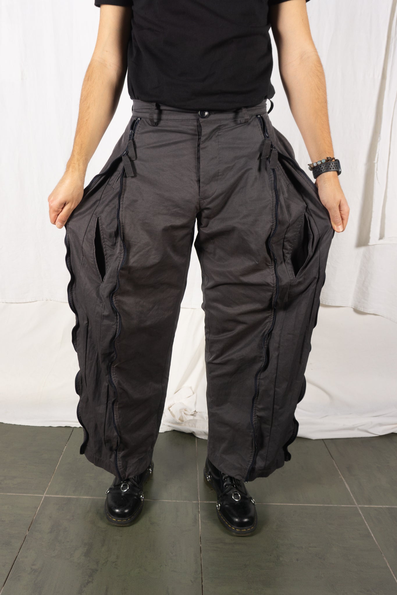 Issey miyake men a/w 1999 parachute pants grey