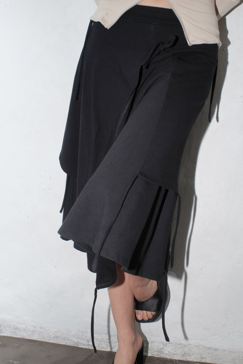 Jersey wrap skirt