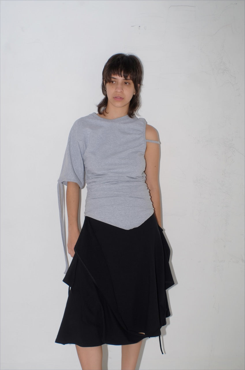 Jersey wrap skirt