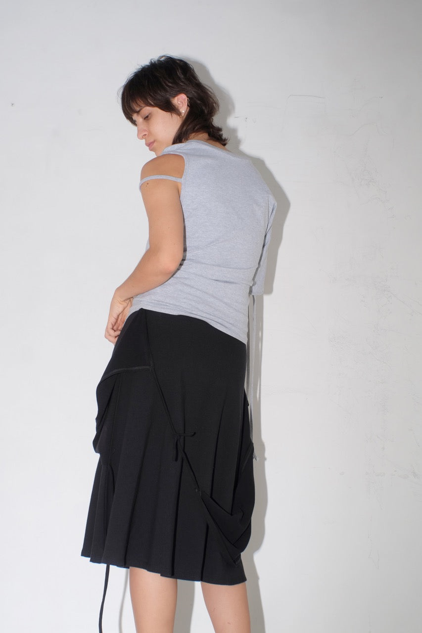 Jersey wrap skirt