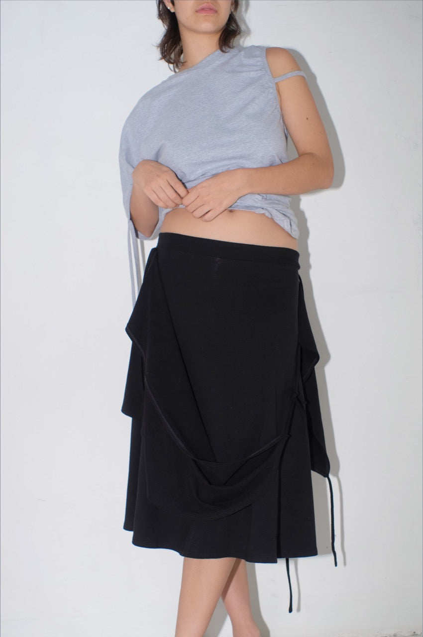 Jersey wrap skirt