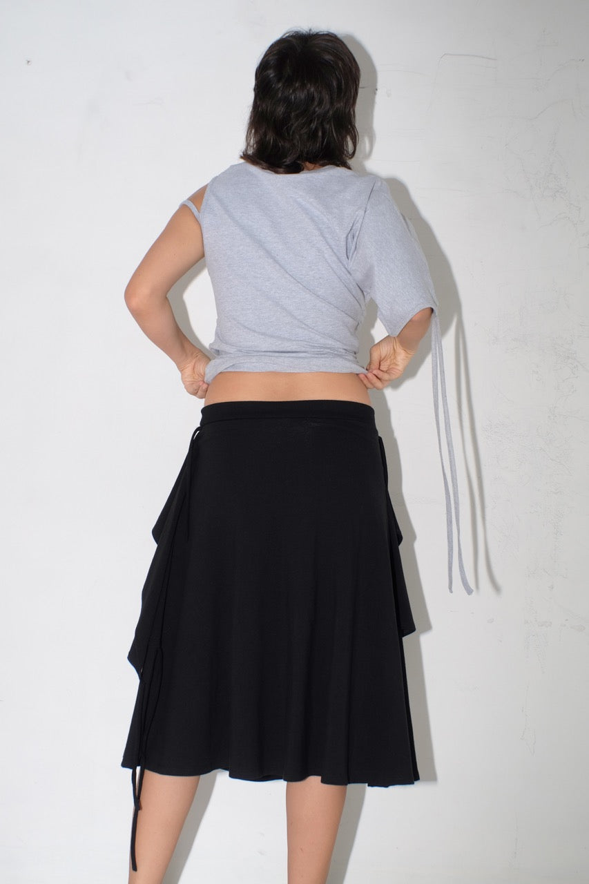 Jersey wrap skirt