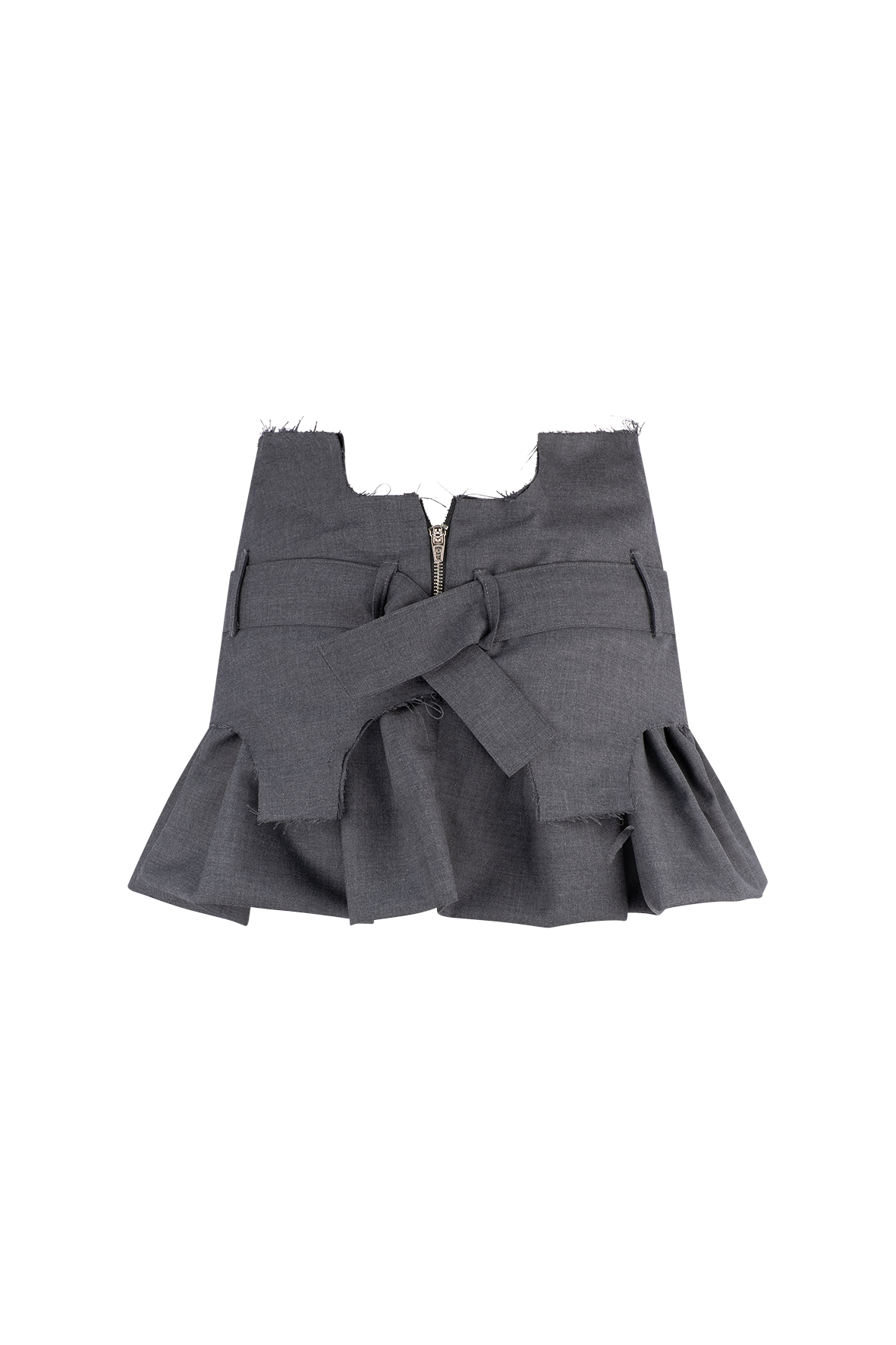 Wool garter skirt