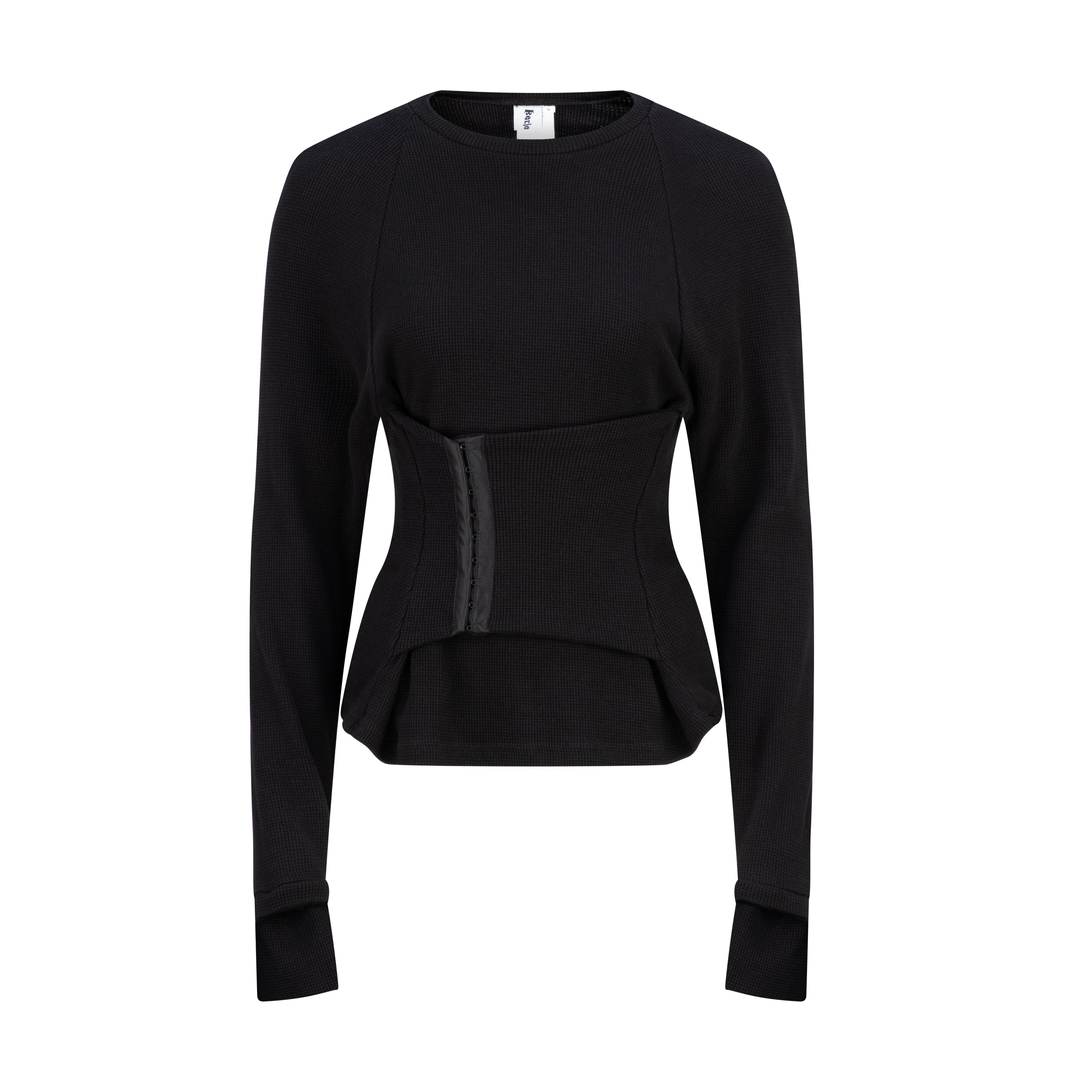 Wrapped top - black