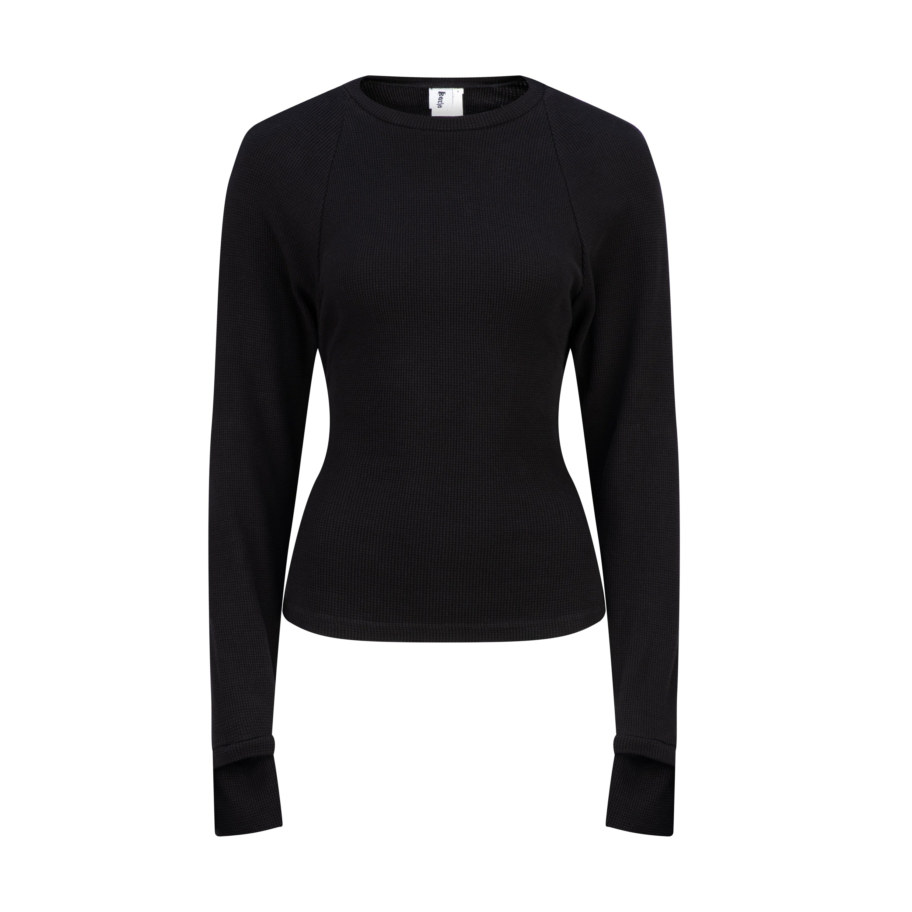 Wrapped top - black