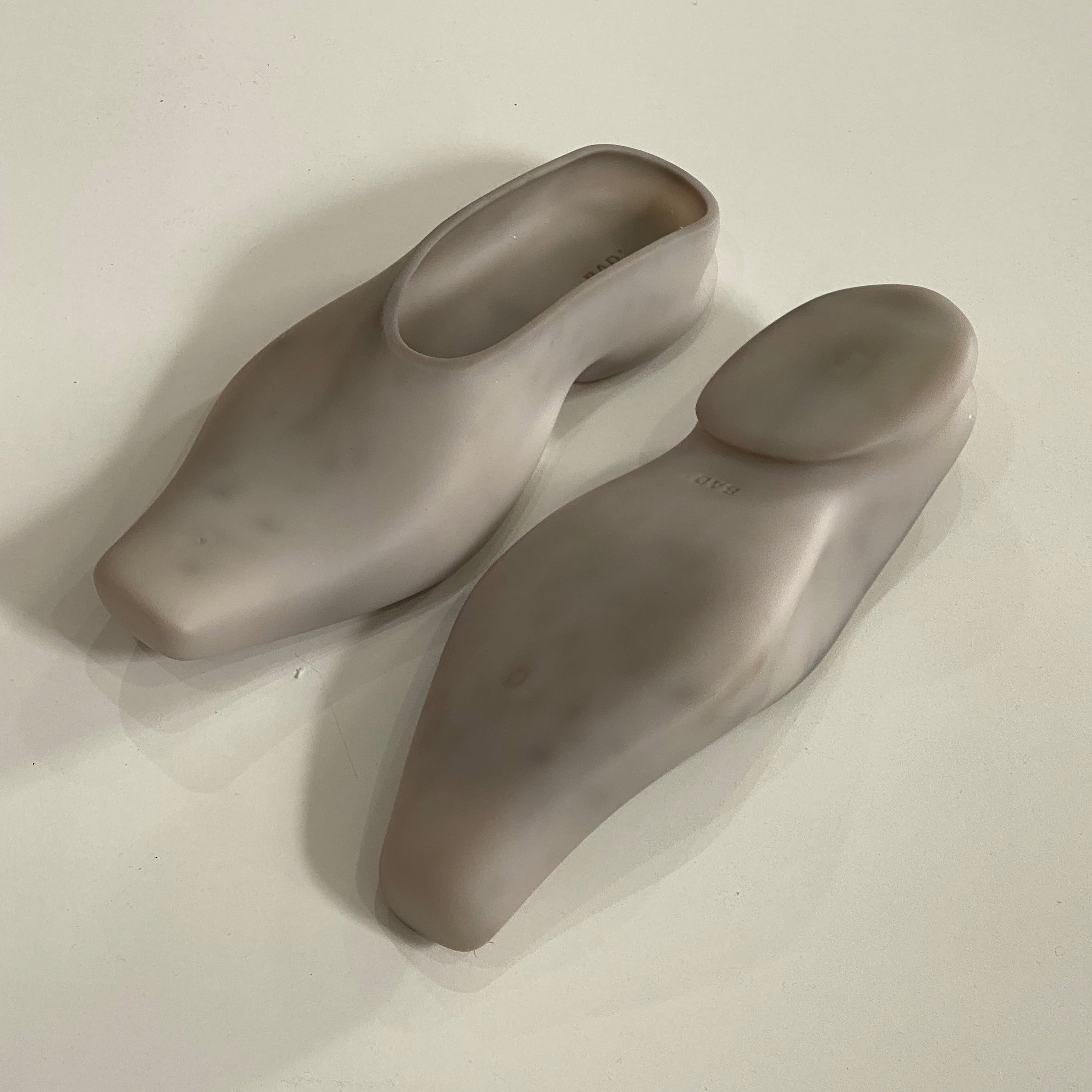 Soft rubber mules - dirty