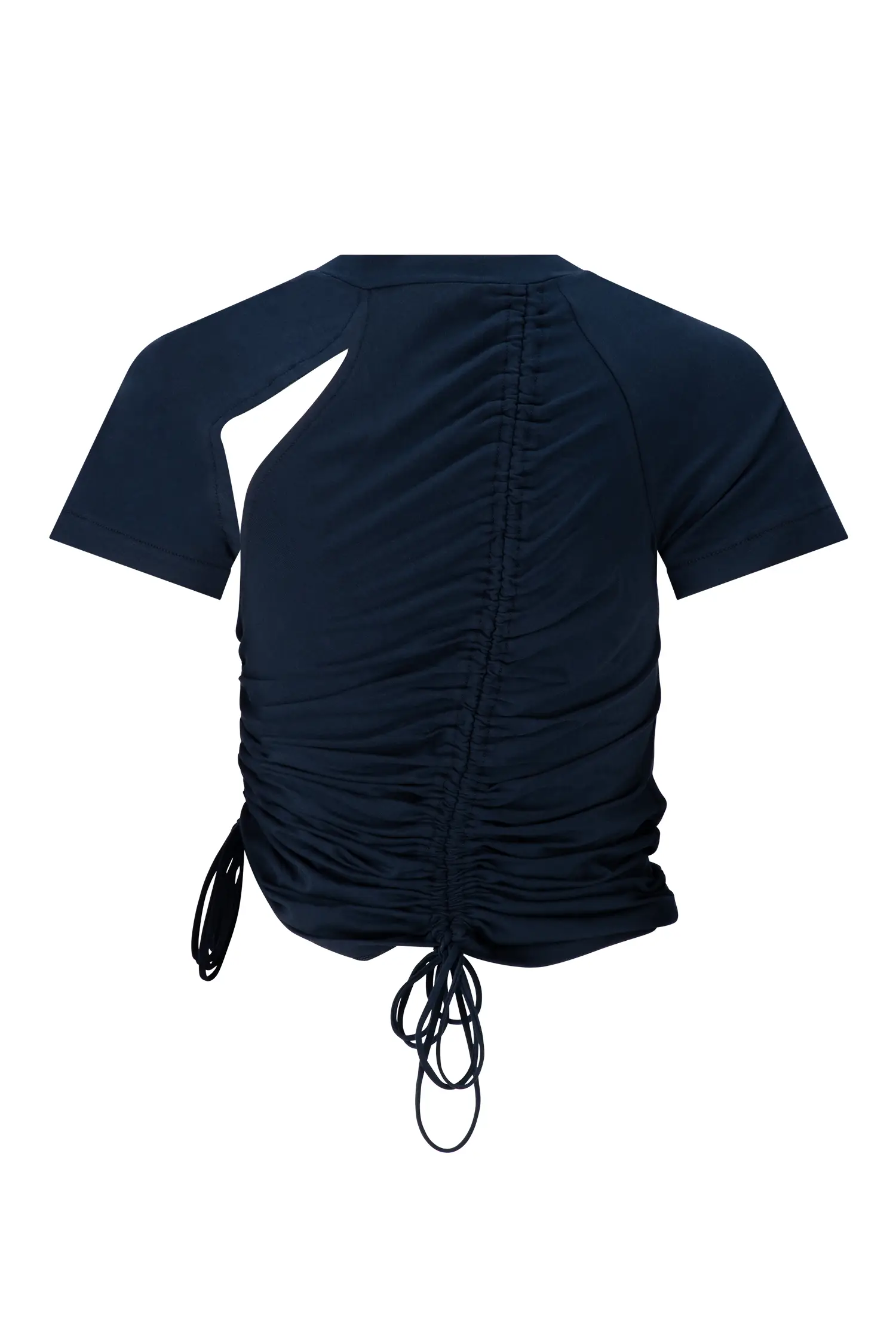 Ruched short sleeve - navy