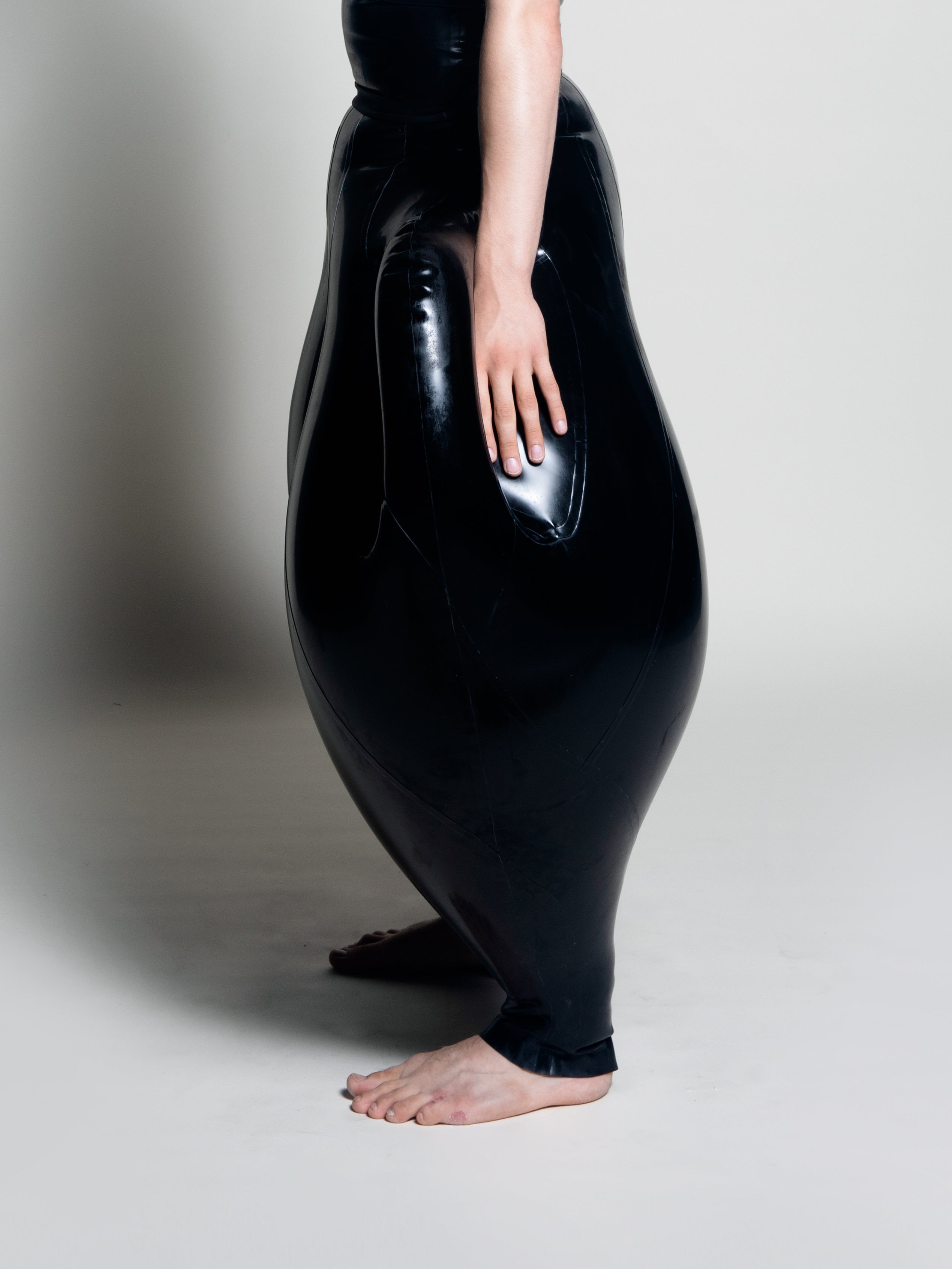 Black double handled inflatable trousers | harri exclusive