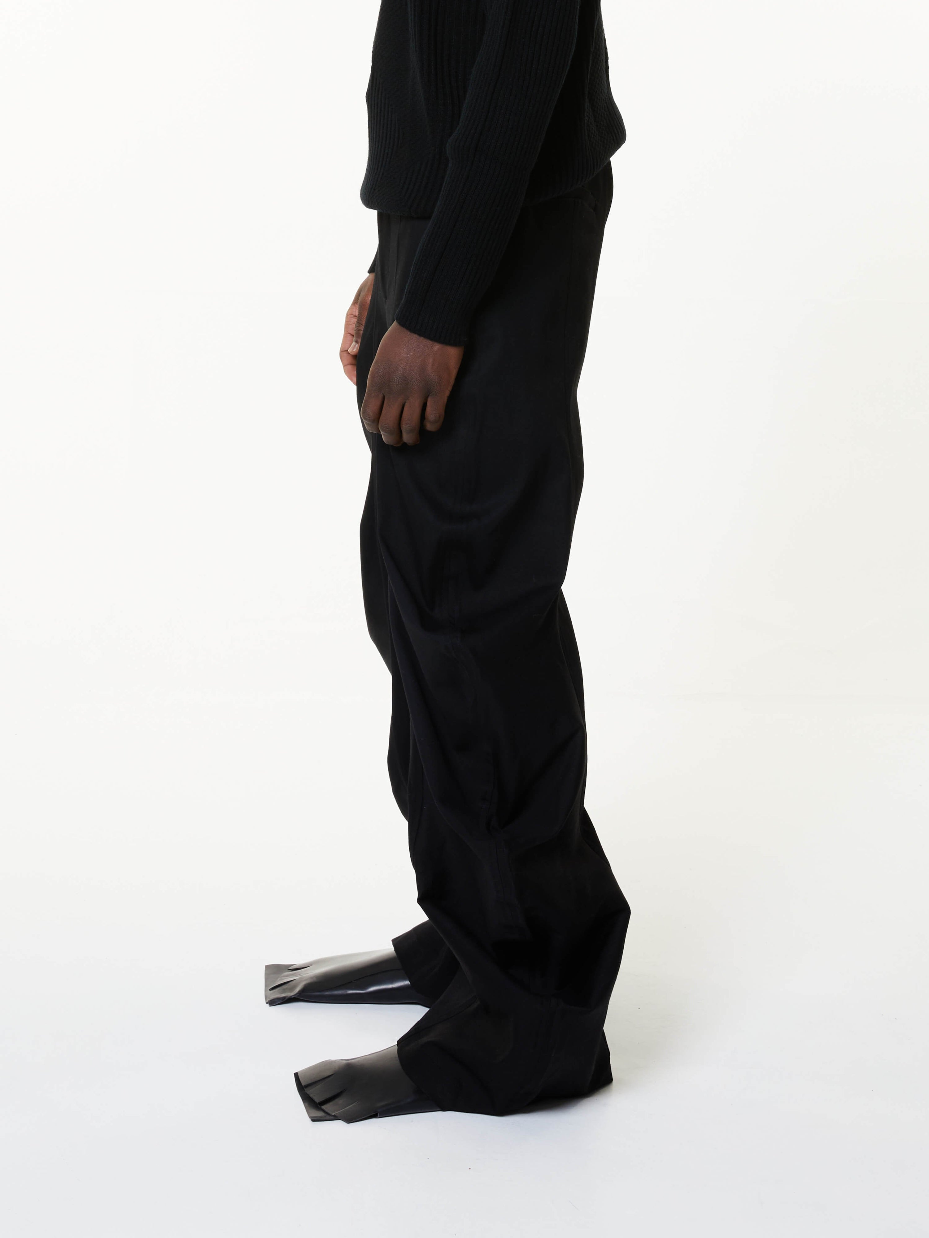 Denim deflated trousers | signature fit
