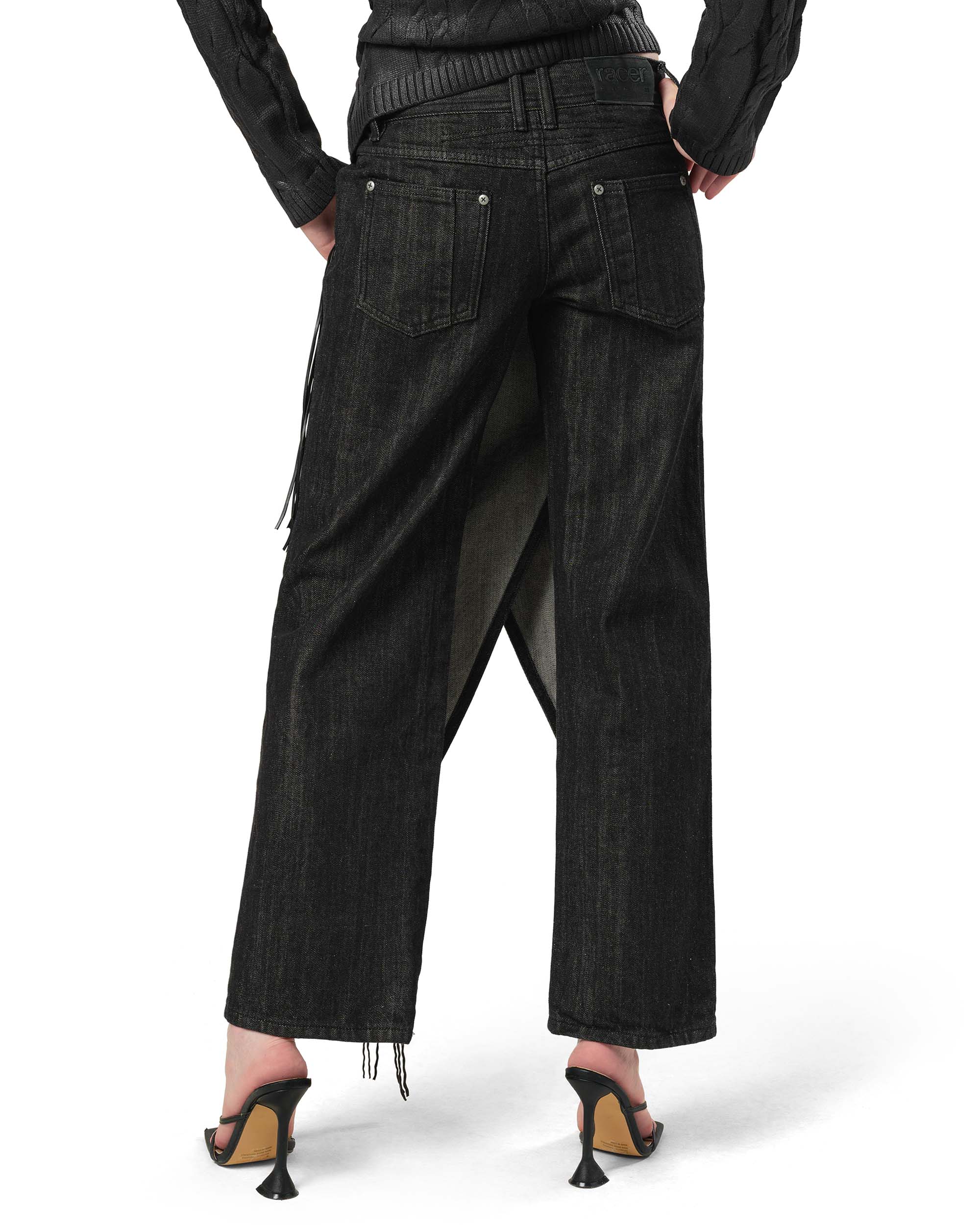 Layered skirt denim