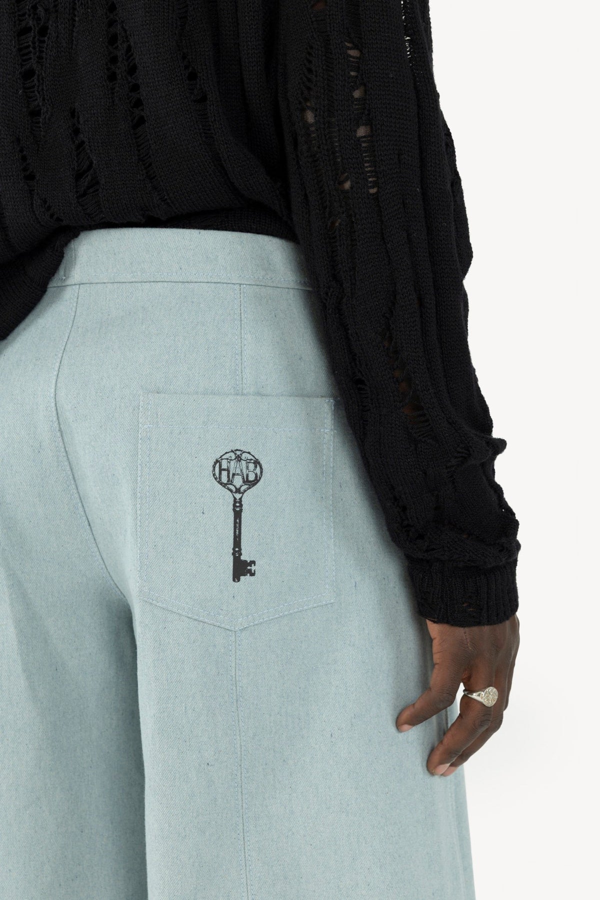Denim shorts light blue