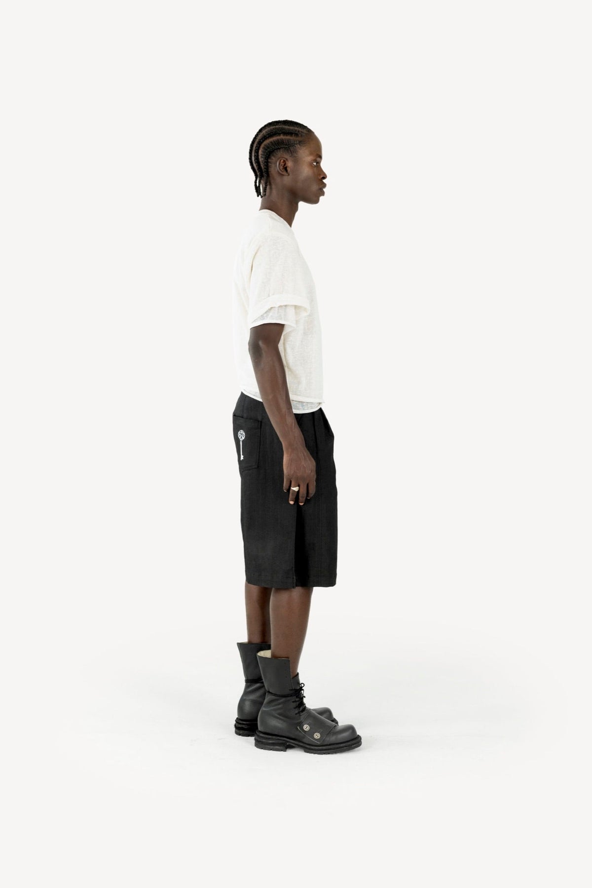 Denim shorts black