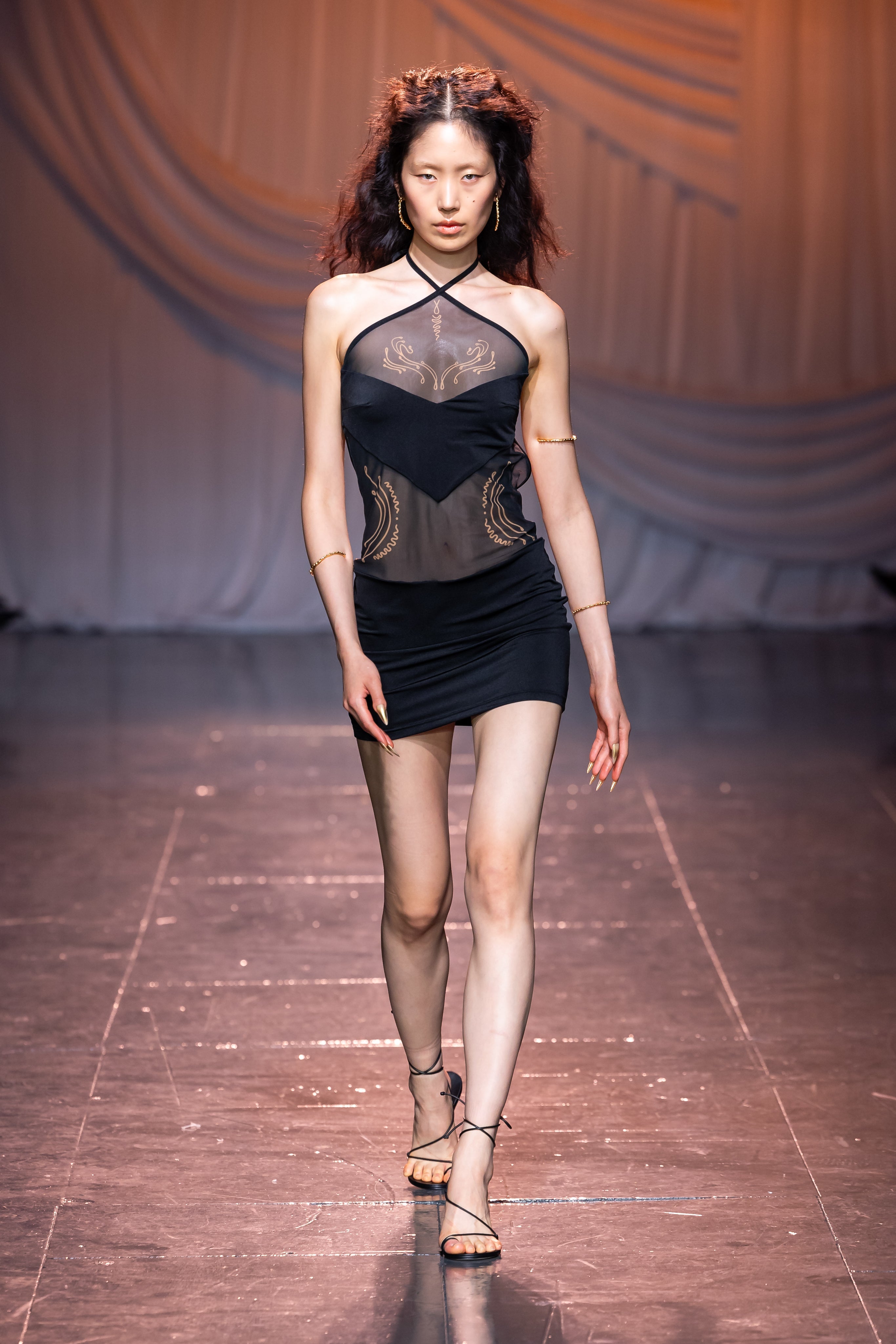 Venus shell tattoo mini dress