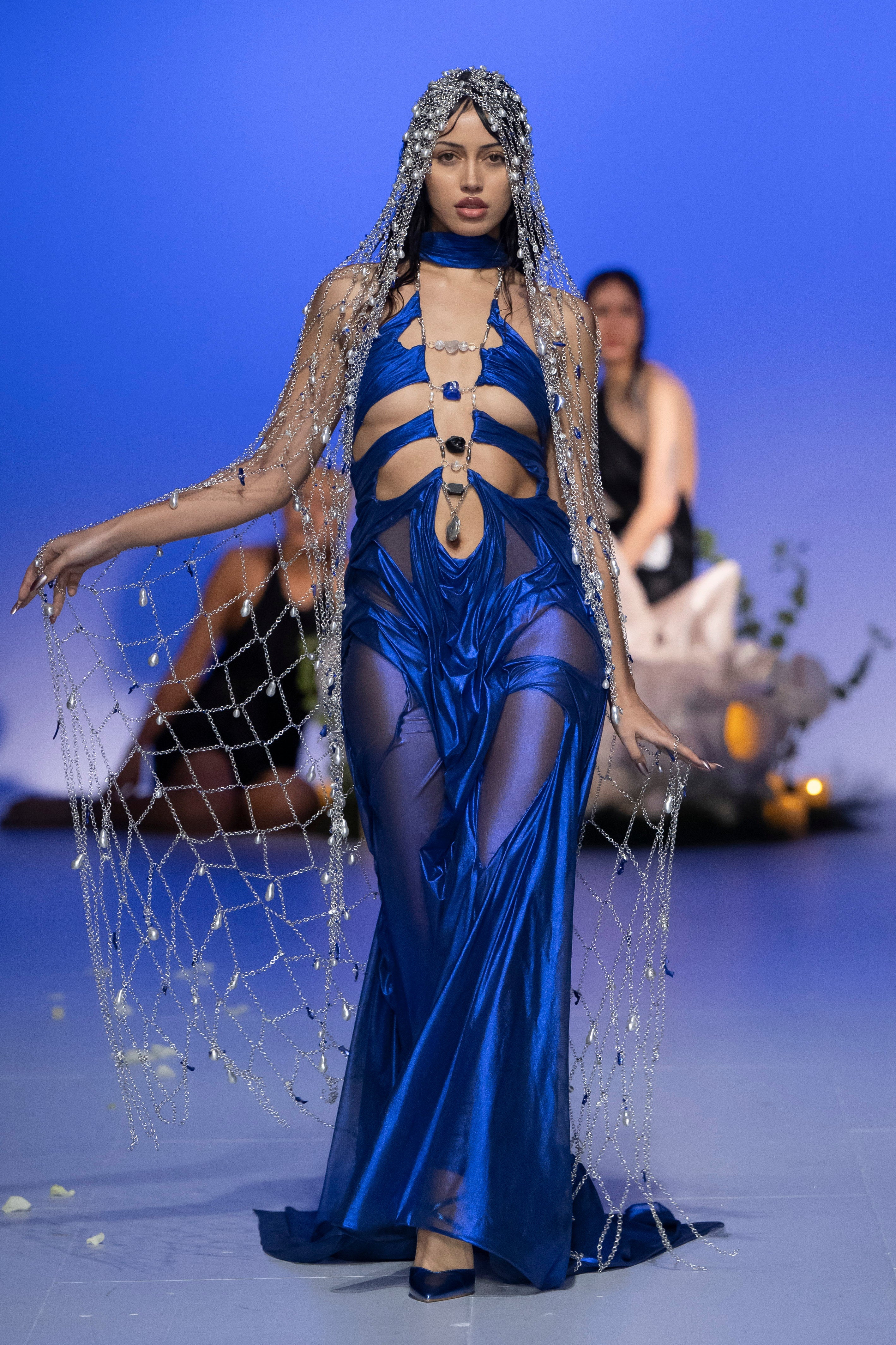 Venus crystal headdress shawl