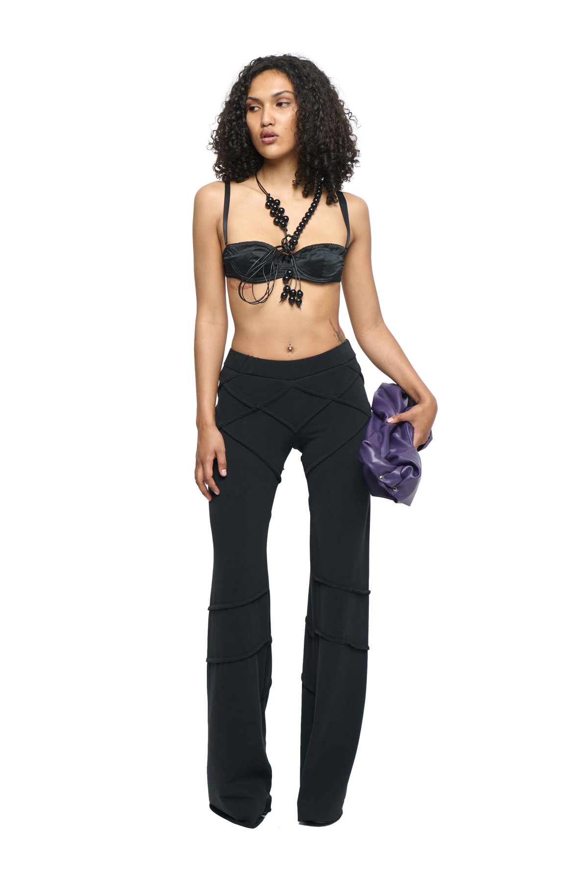 Ava diamond pant - black