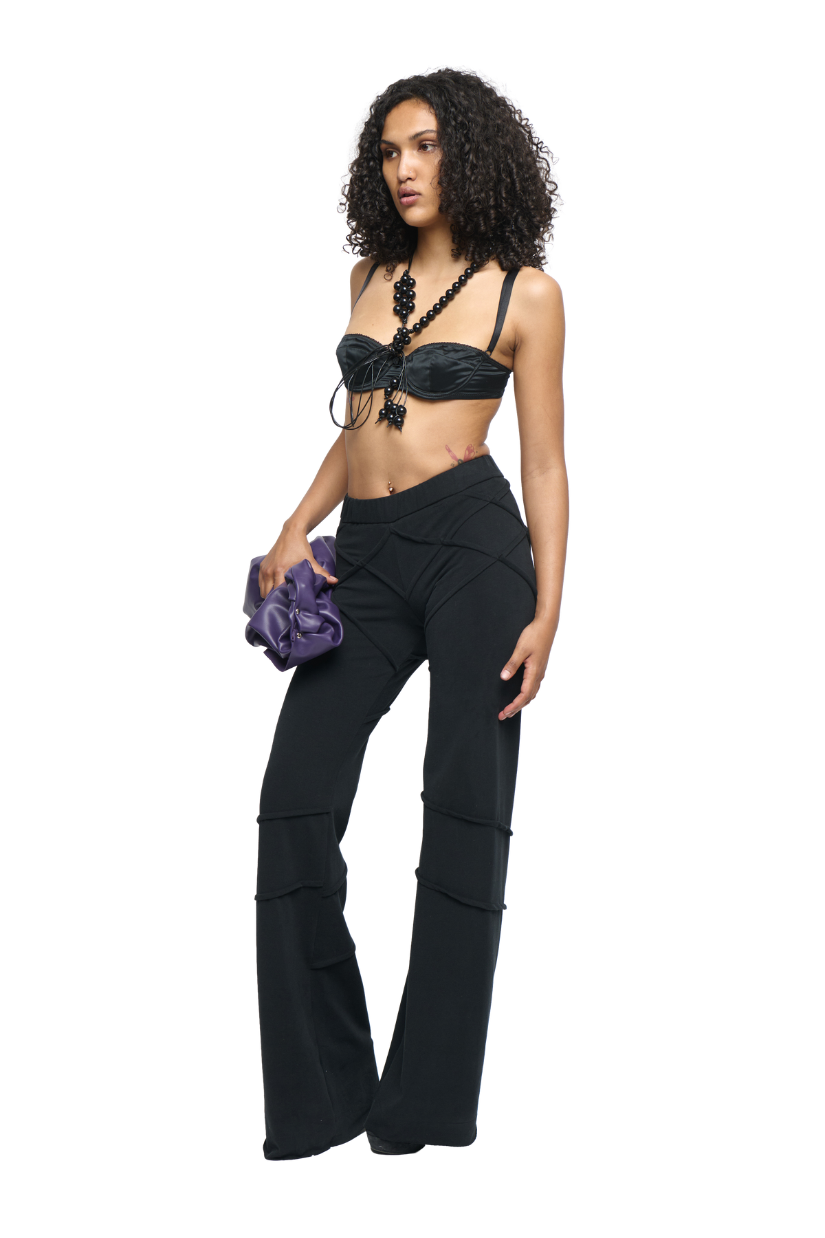 Ava diamond pant - black