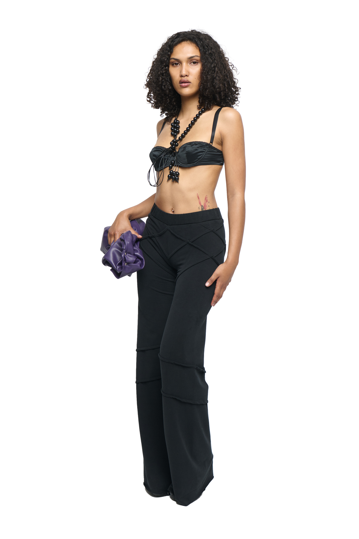 Ava diamond pant - black