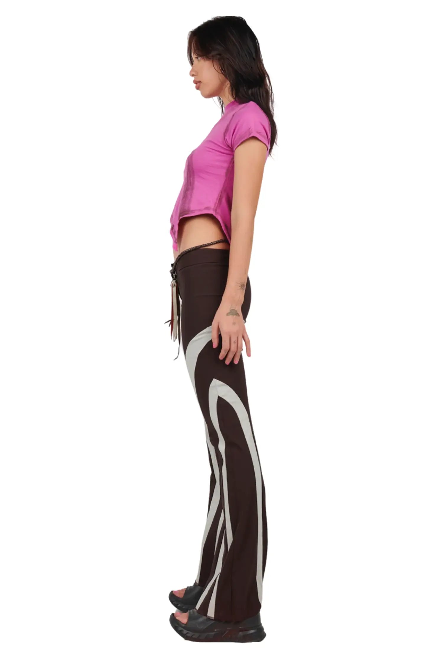 Spliced pant - white