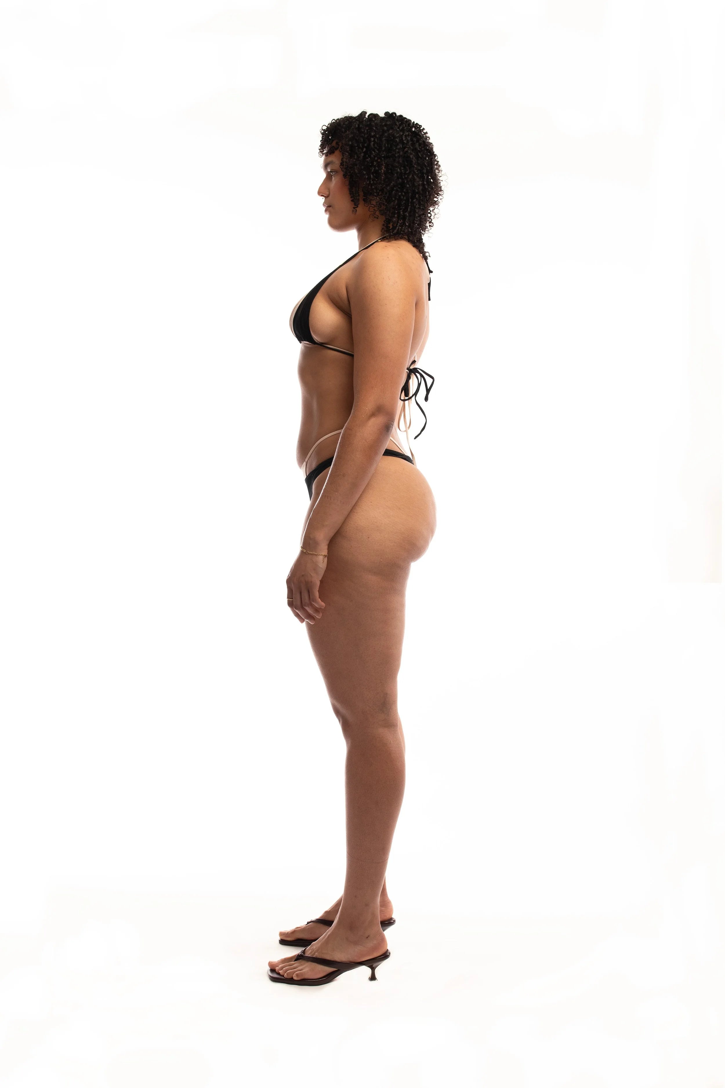 Double layered bikini set - pink & transparent black