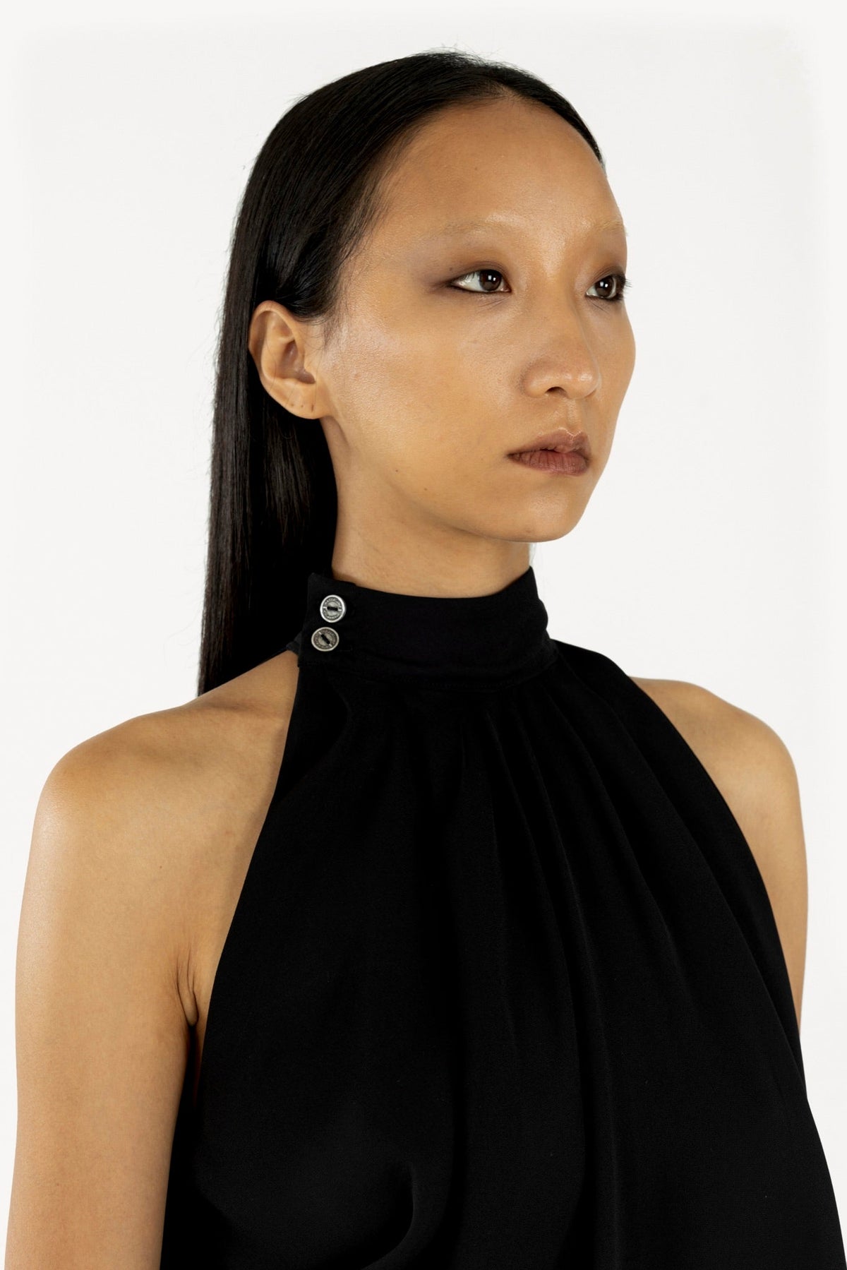 Draped top black