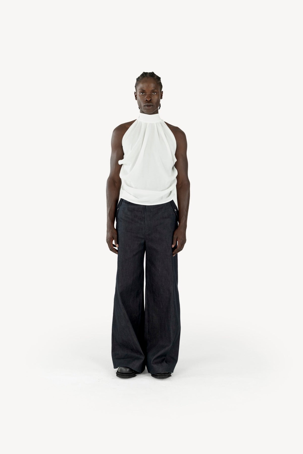 Draped top white