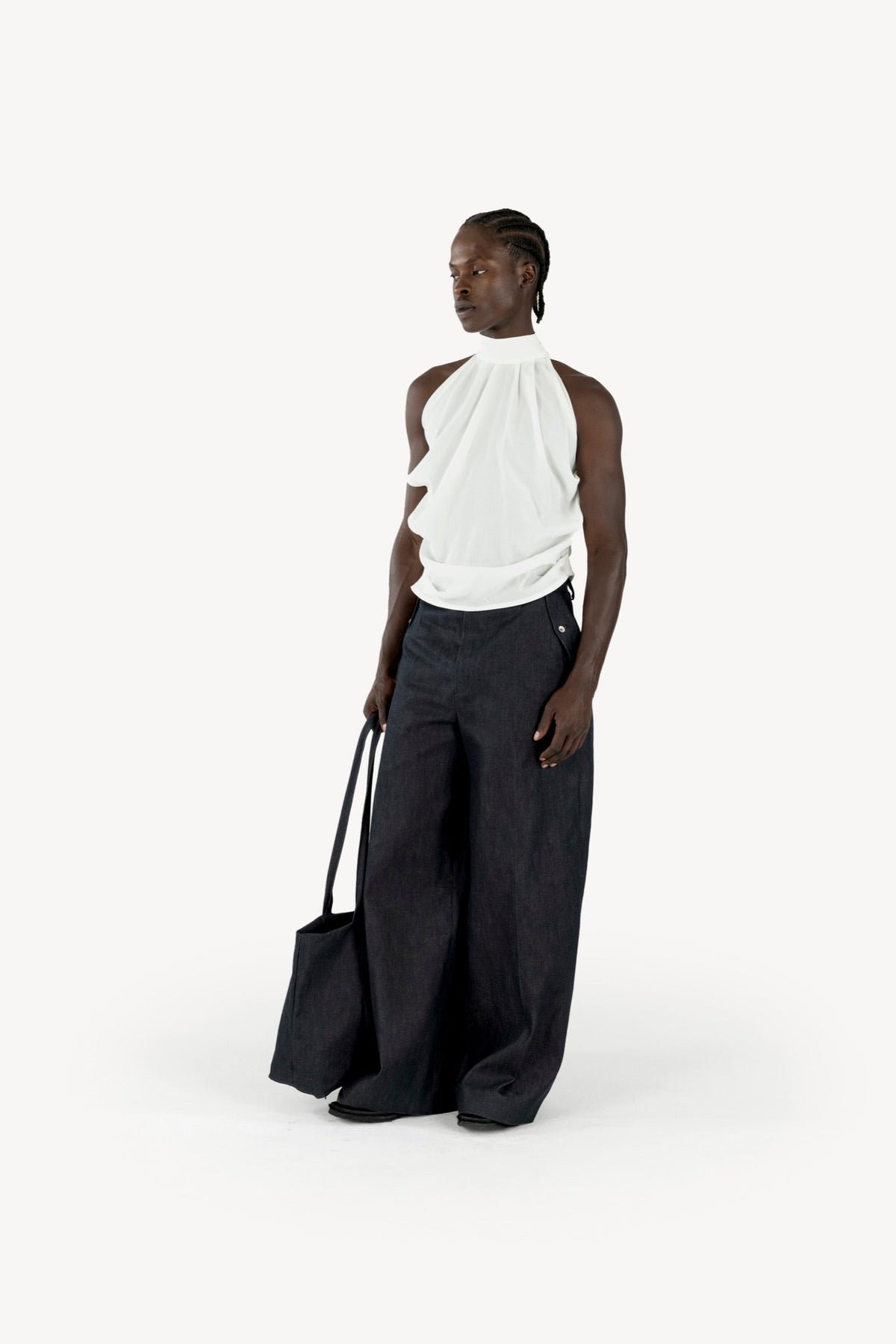 Draped top white