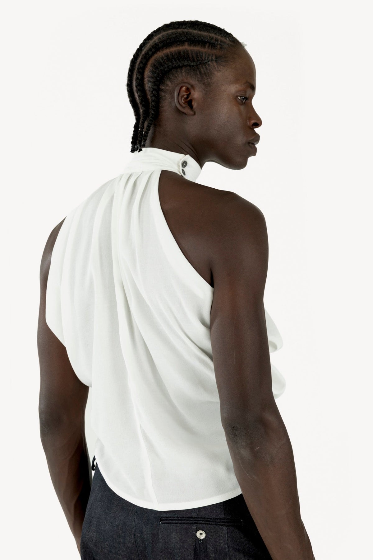Draped top white