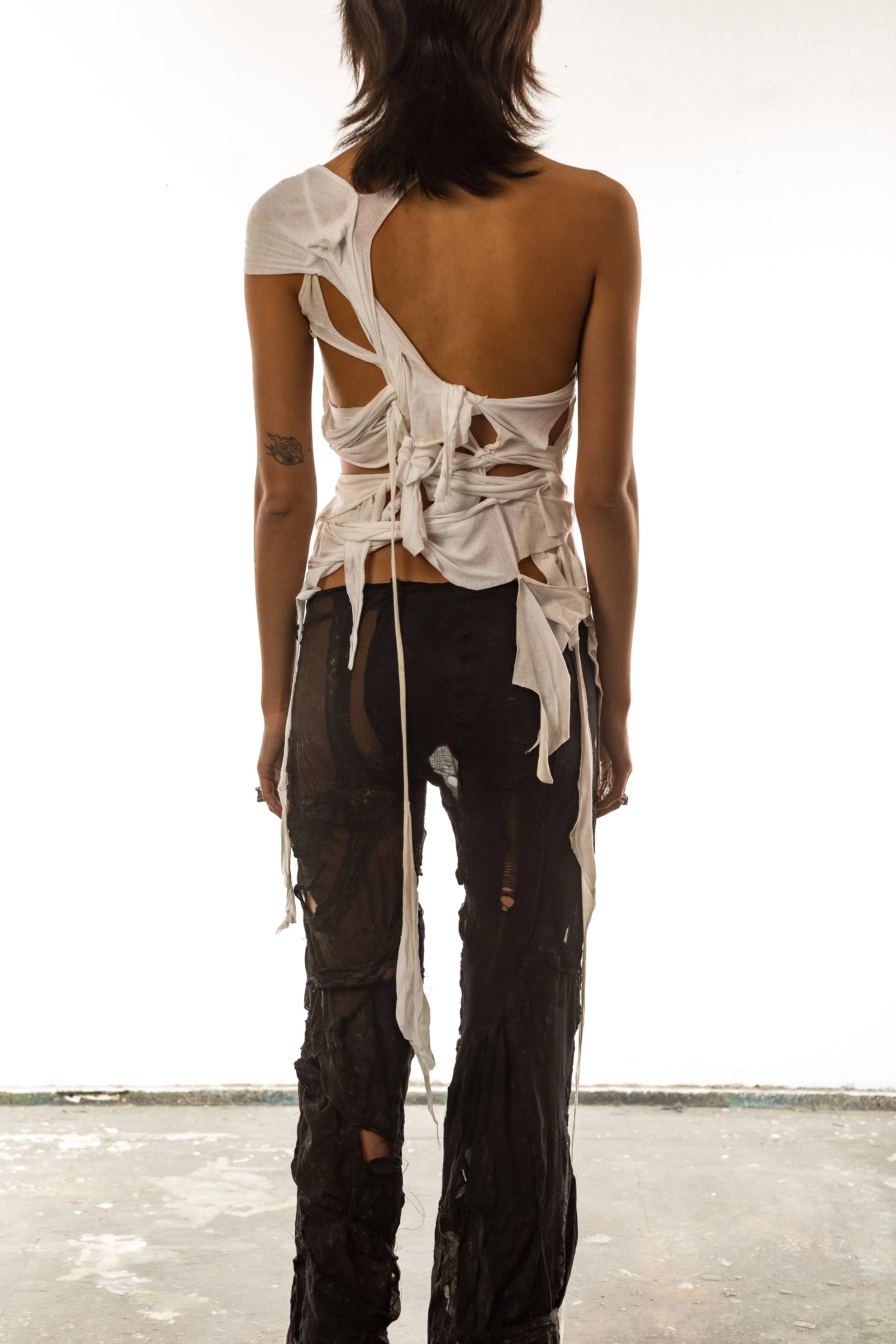 Knotted jersey top