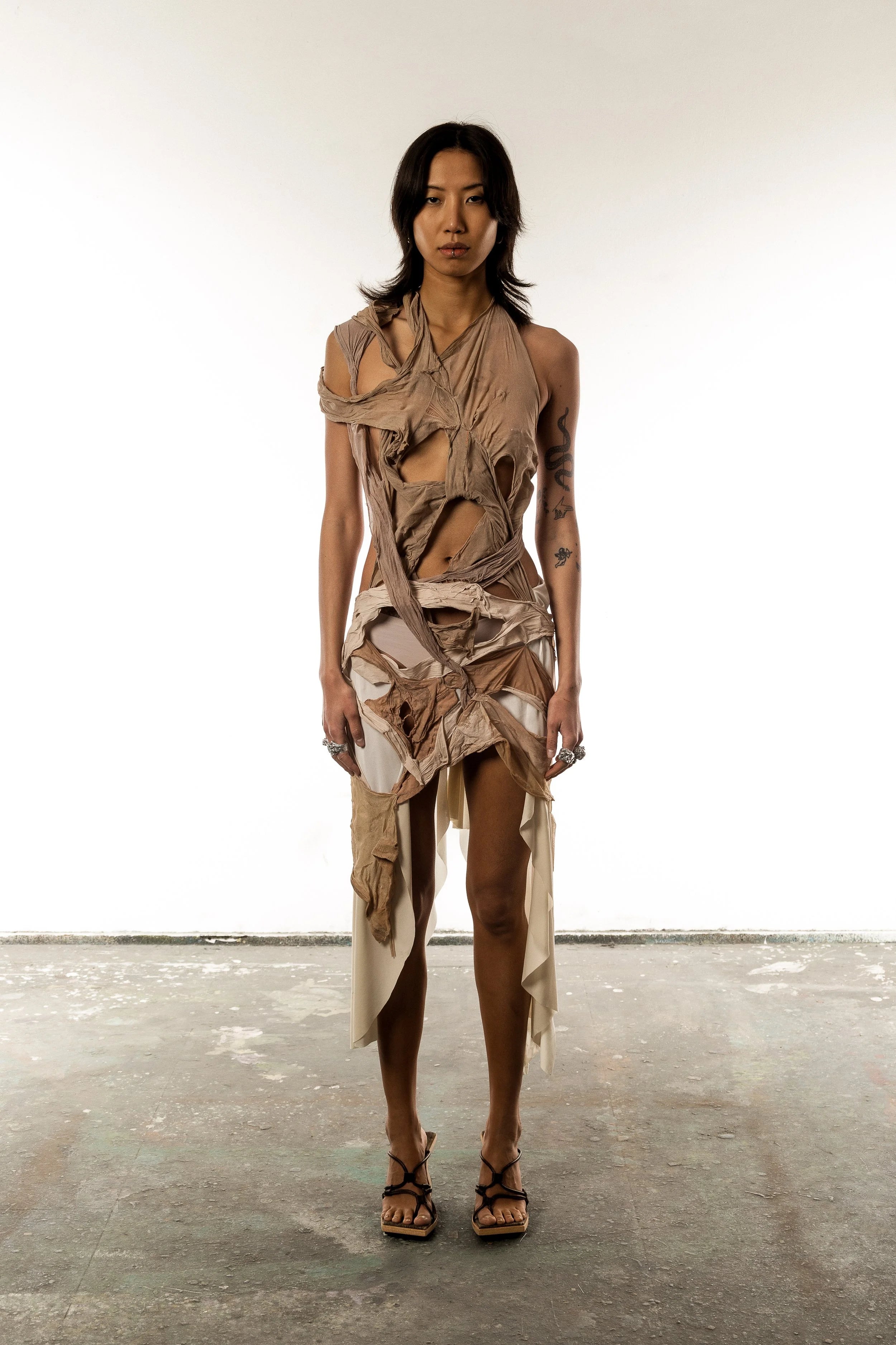 Nude tights dress