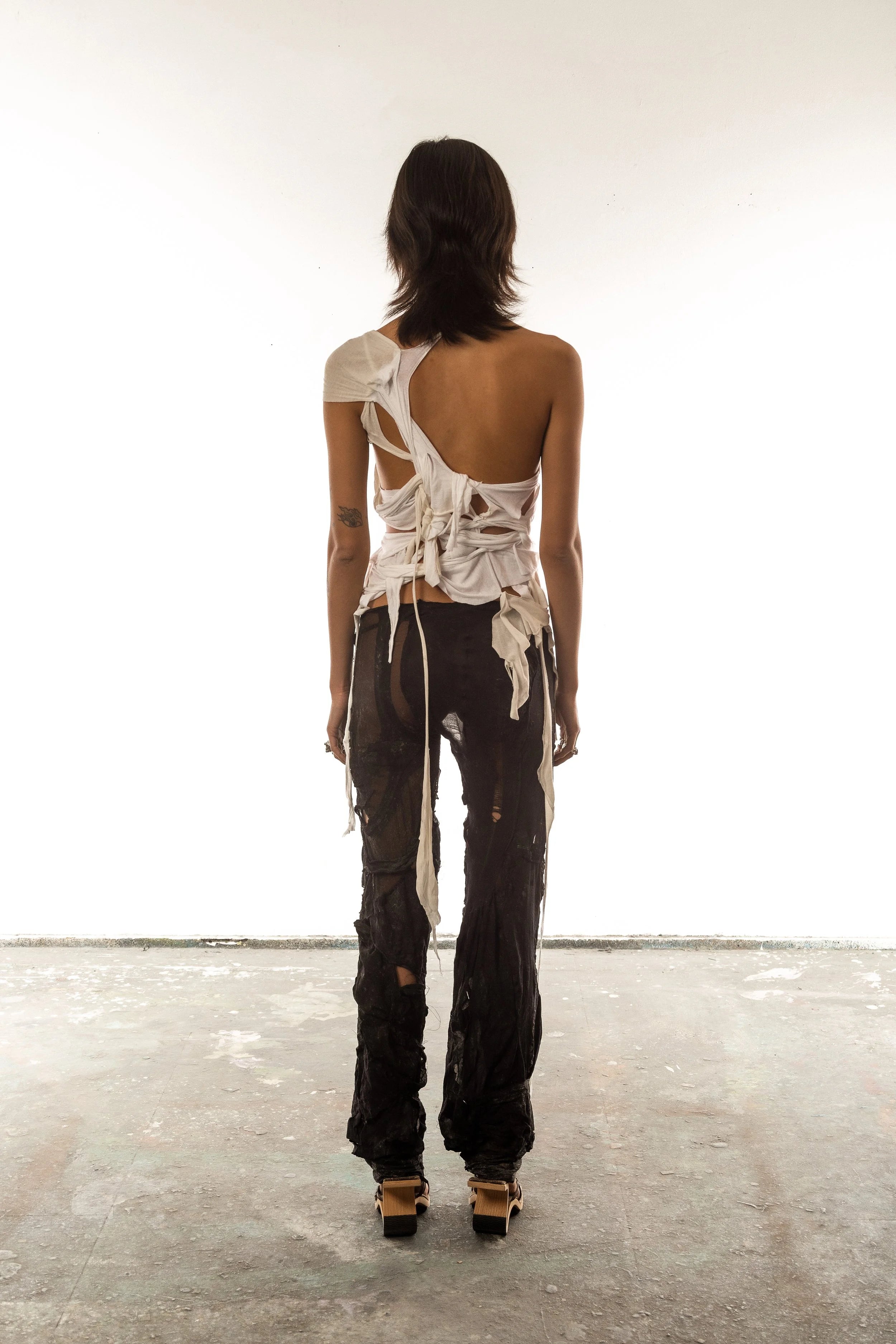 Knotted jersey top