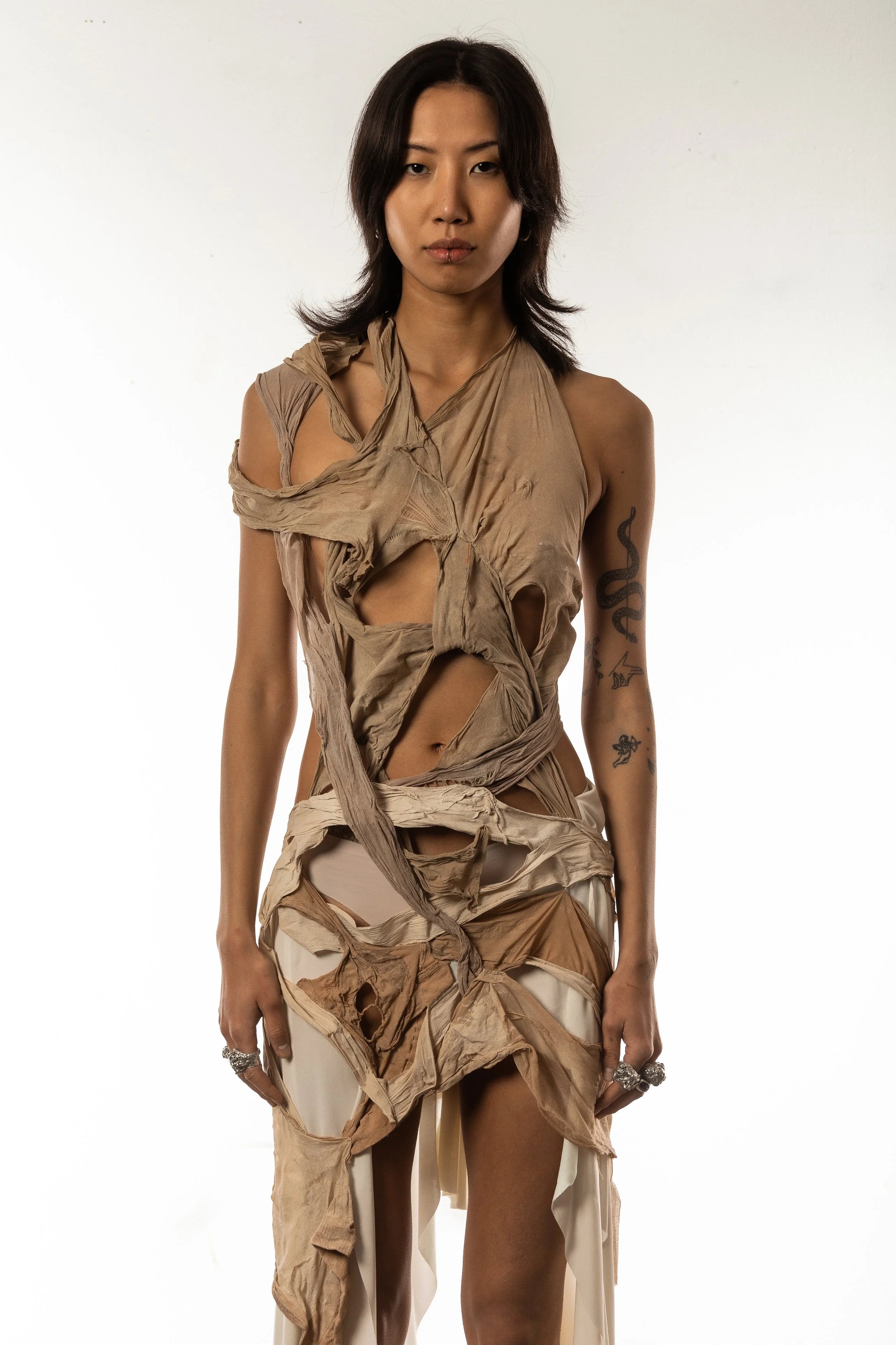 Nude tights dress