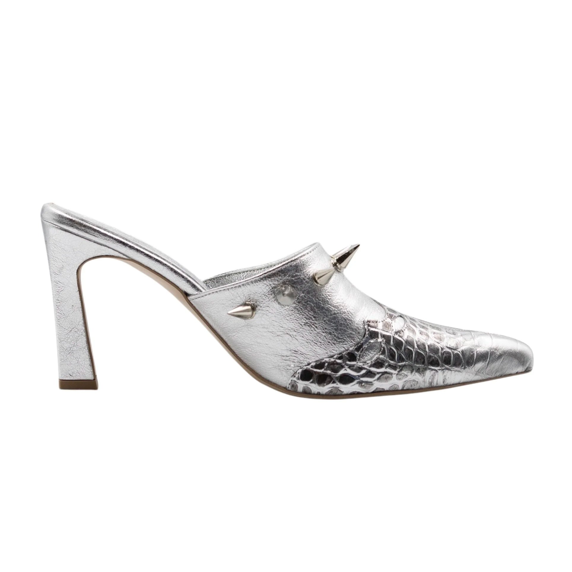 Cowgirl mules in chrome