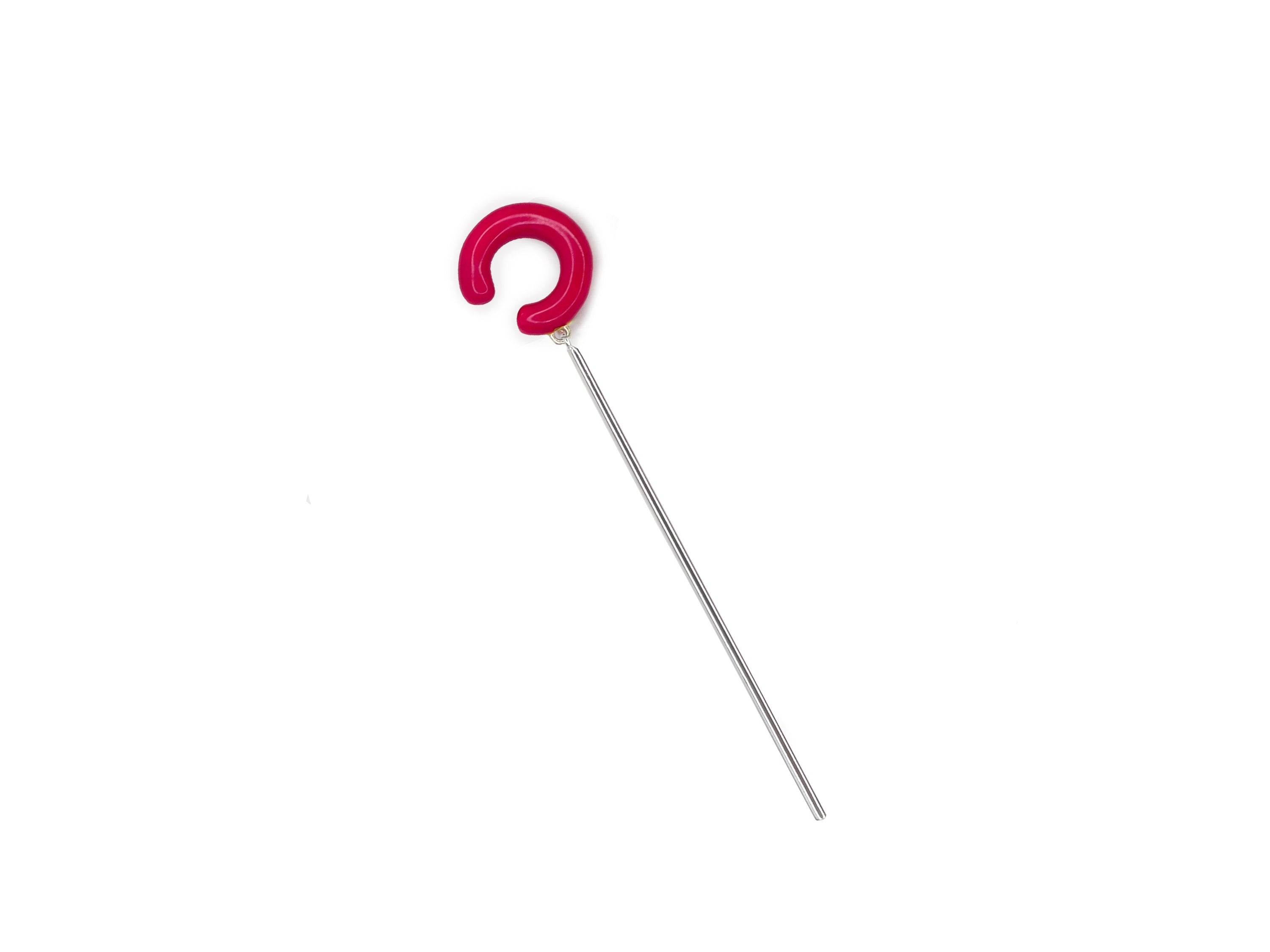 Charlotte ear-cuff color & bar silver